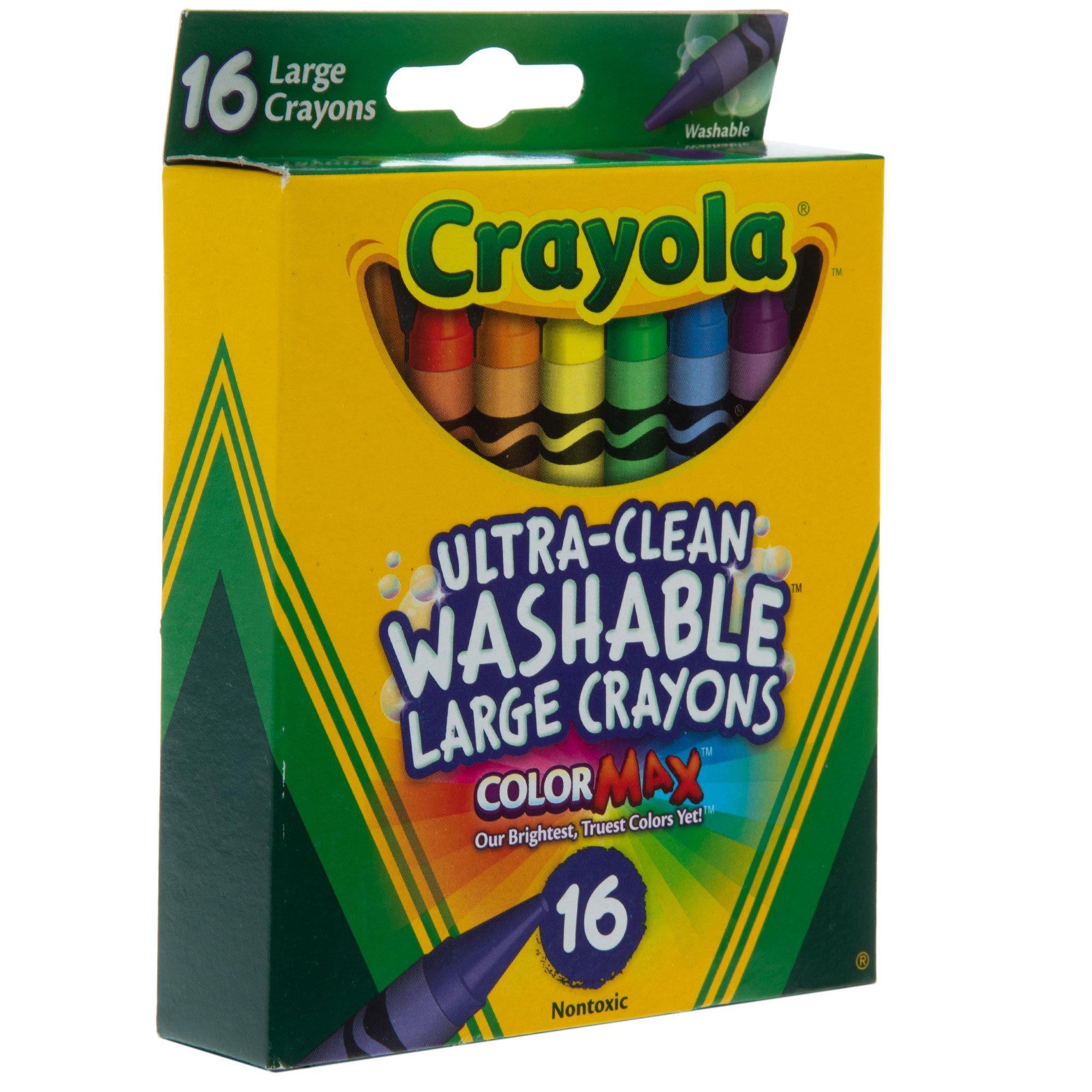 Crayola Ultra-Clean Washable Large Crayons - 16 Piece Set