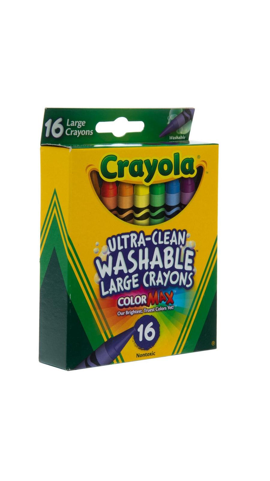 Crayola Ultra-Clean Washable Large Crayons 16 Piece Set Hobby