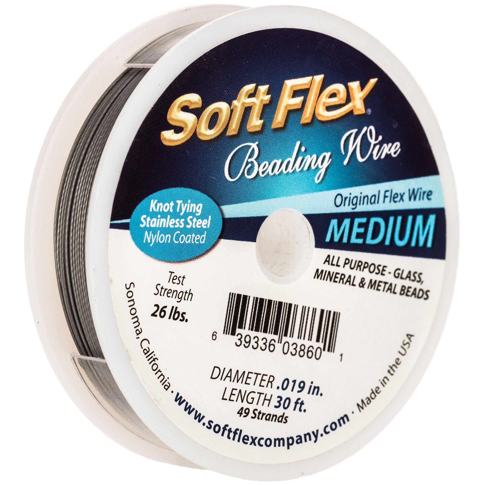 Soft Flex 49-Strand Beading Wire Set of 6 Appx 60ft Total