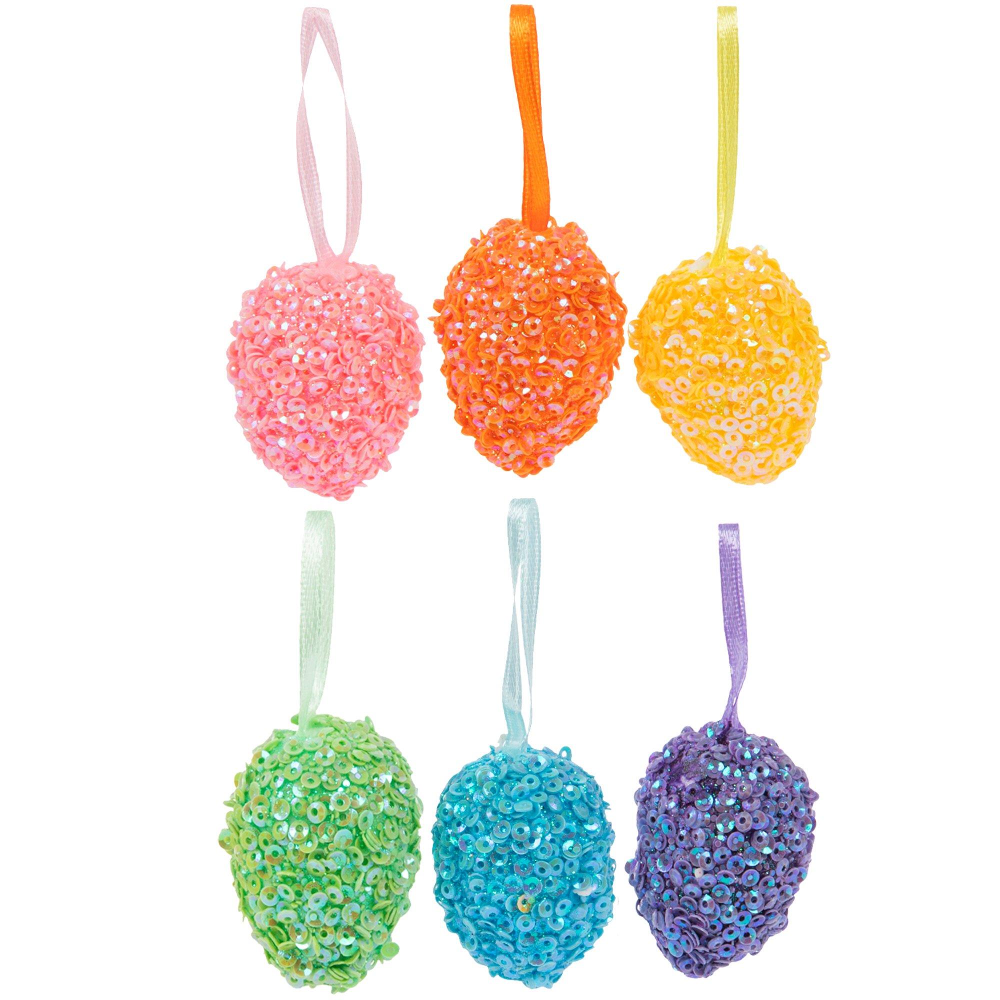 Bright Sequin Easter Egg Ornaments Hobby Lobby 6126239