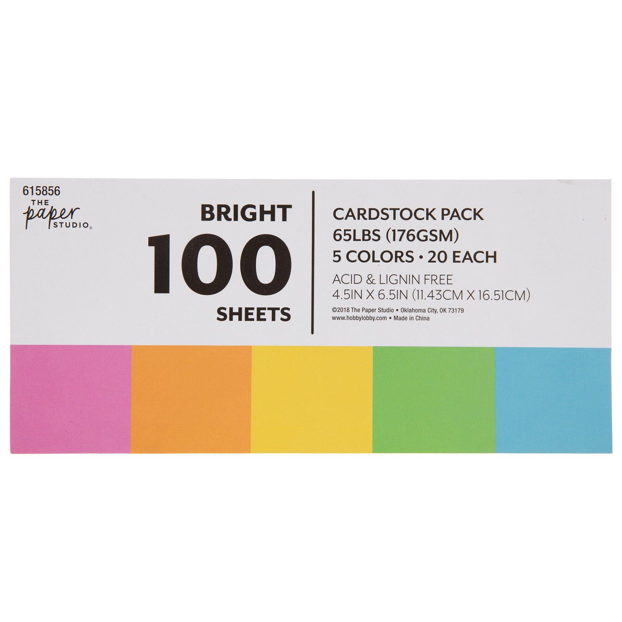 Bright Cardstock Paper Pack Hobby Lobby 615856