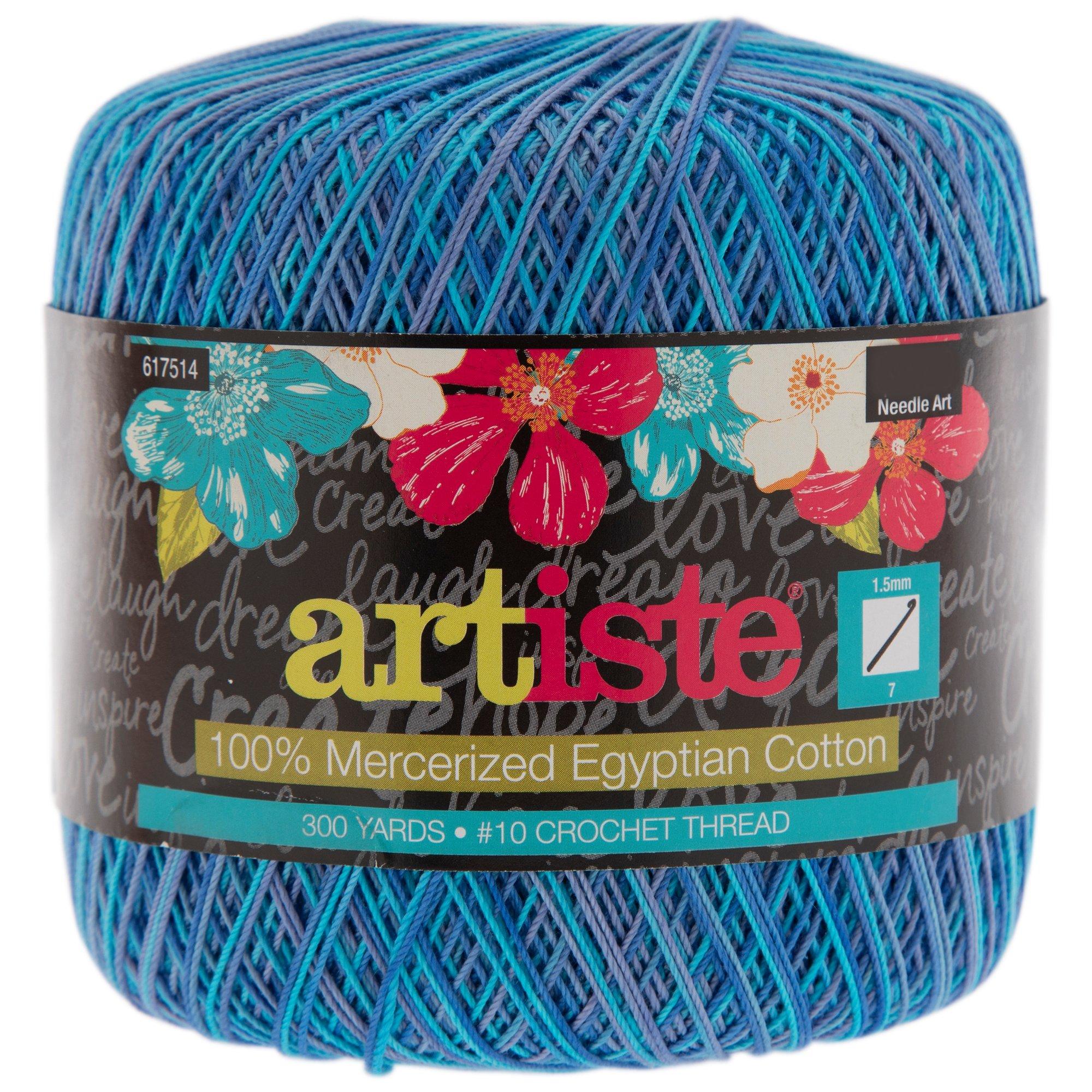 KCS 25 M/Skein Mercerized Pearl Cotton Crochet Needlepoint Thread,Size 5,6  skeins,Mixed Color 01