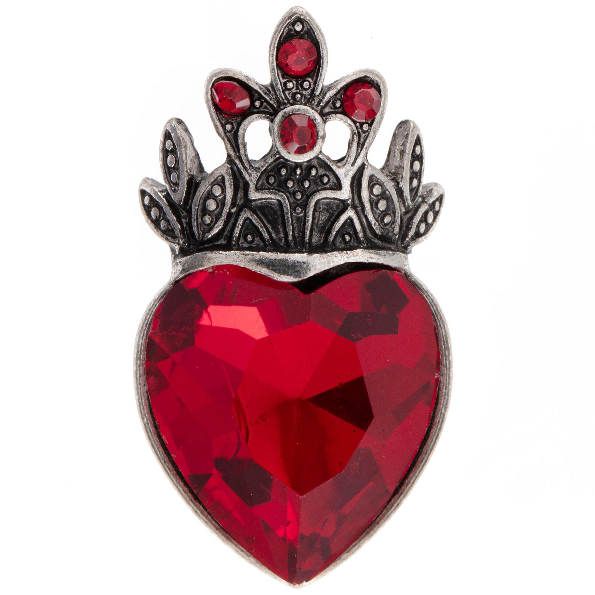 Red Crystal Heart Pendant With Crown, Hobby Lobby