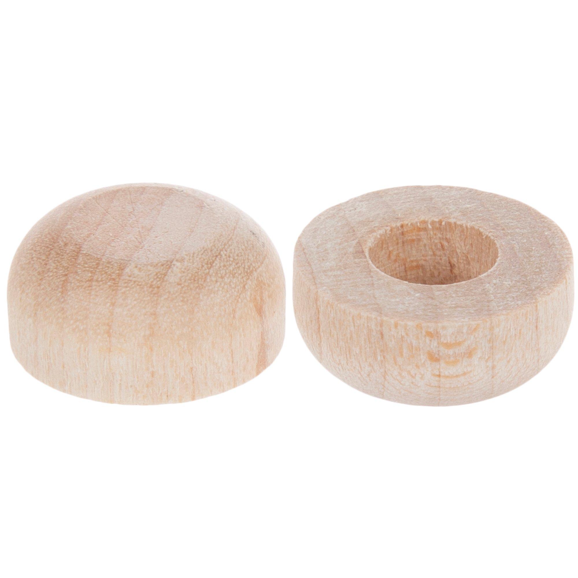 Wood Axel Dowel Caps With 1/4 Hole - 9/16, Hobby Lobby