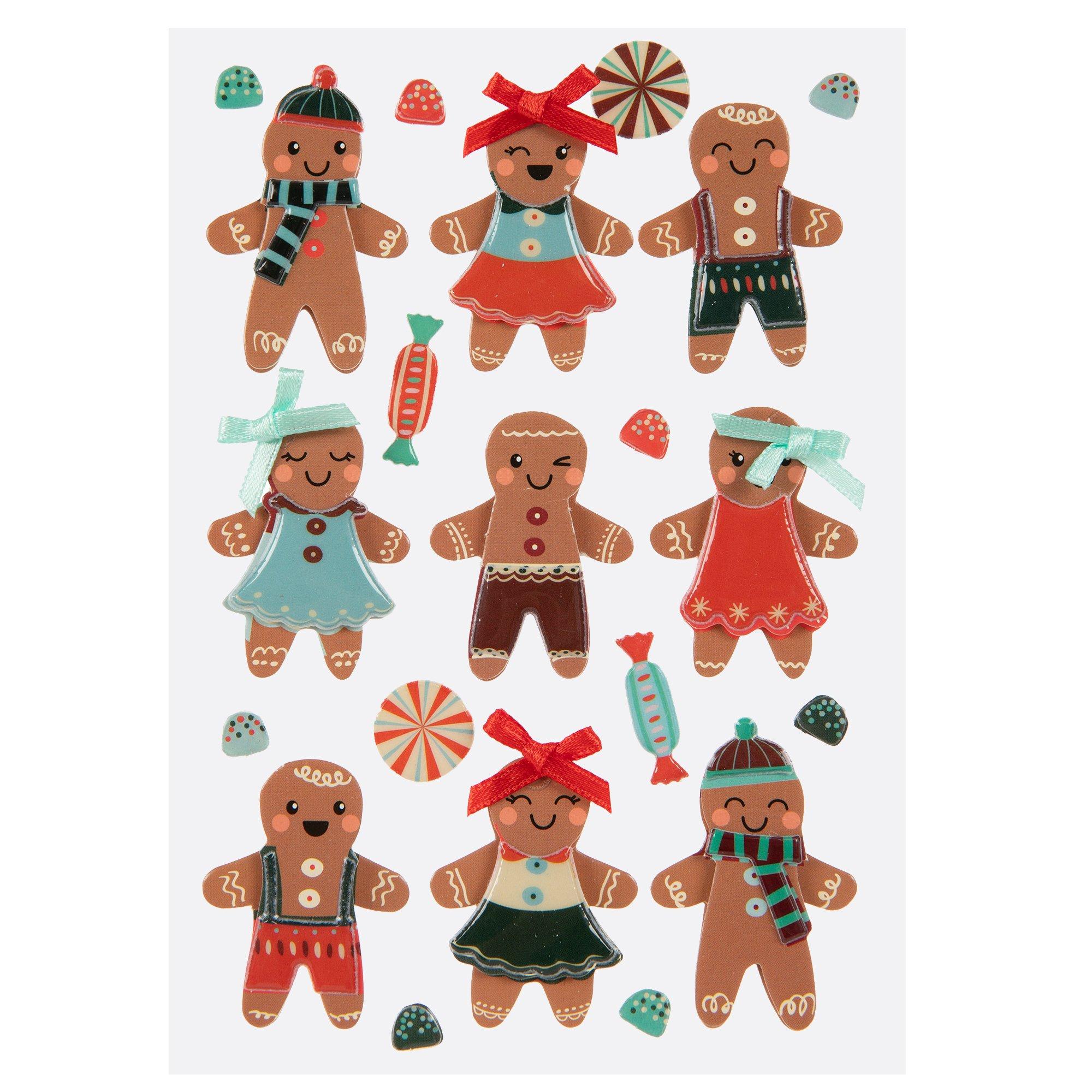 Gingerbread Men 3D Stickers Hobby Lobby 622027