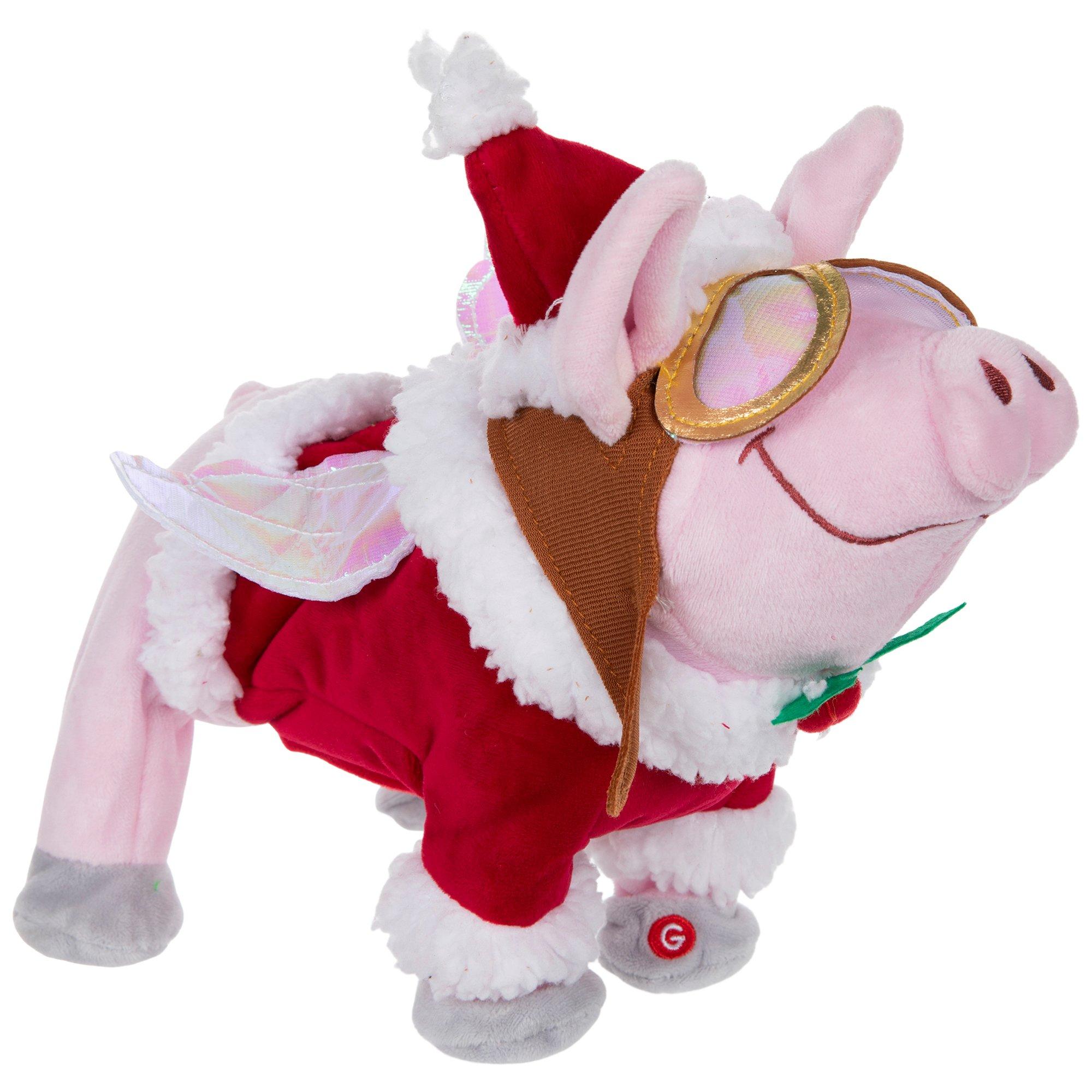 Animated Flying Christmas Pig Plush Hobby Lobby 6264352
