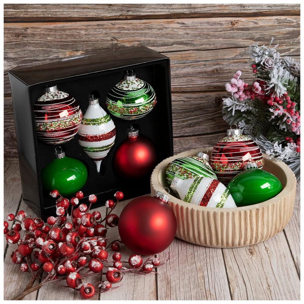 Red, White & Green Ornament Set | Hobby Lobby | 6266027