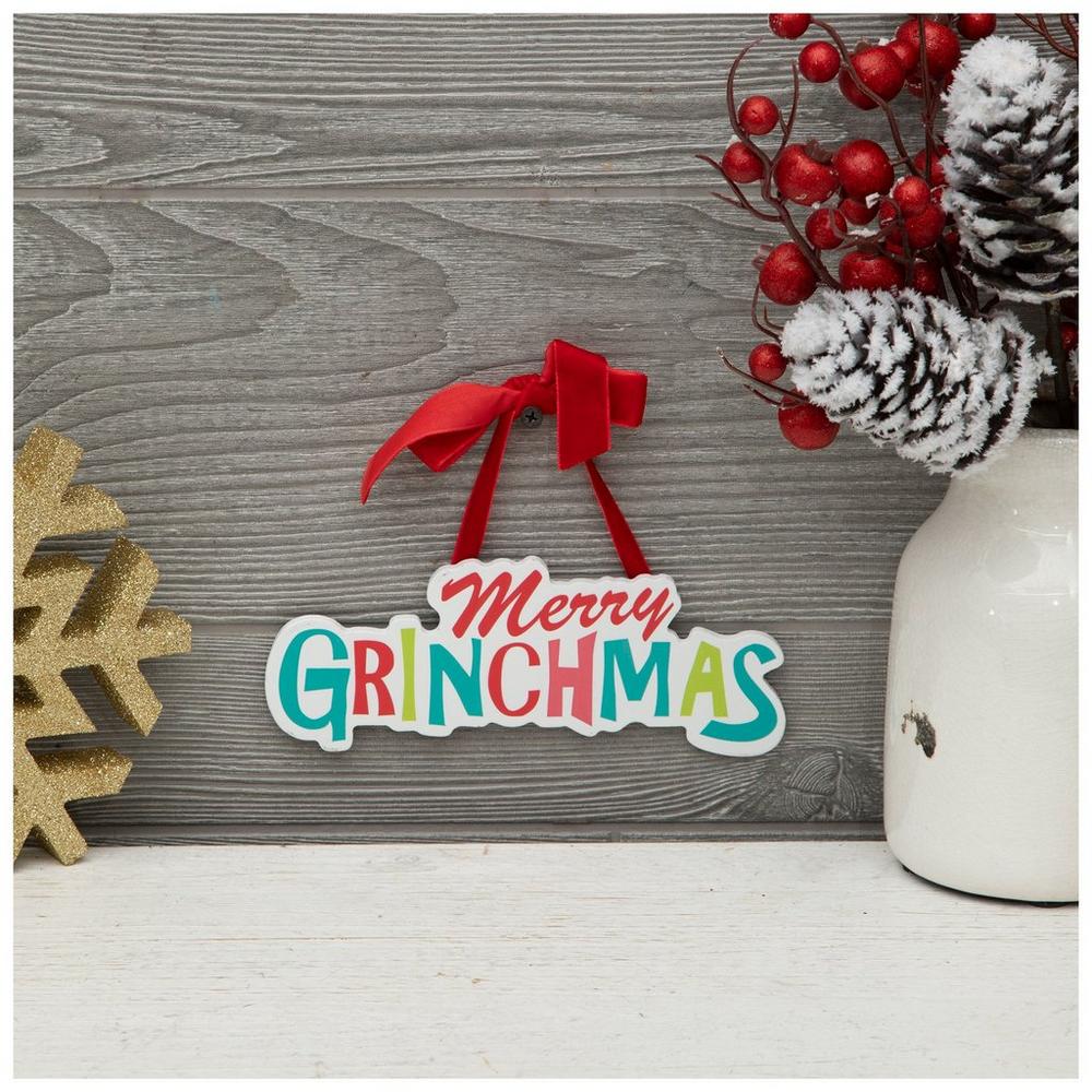 Grinch The Grinch Christmas Decorations Wooden Front Door Decor, Merry Christmas, Door Hanger, Christmas Decor, Gift, Home Decor, Merry Christmas Sign