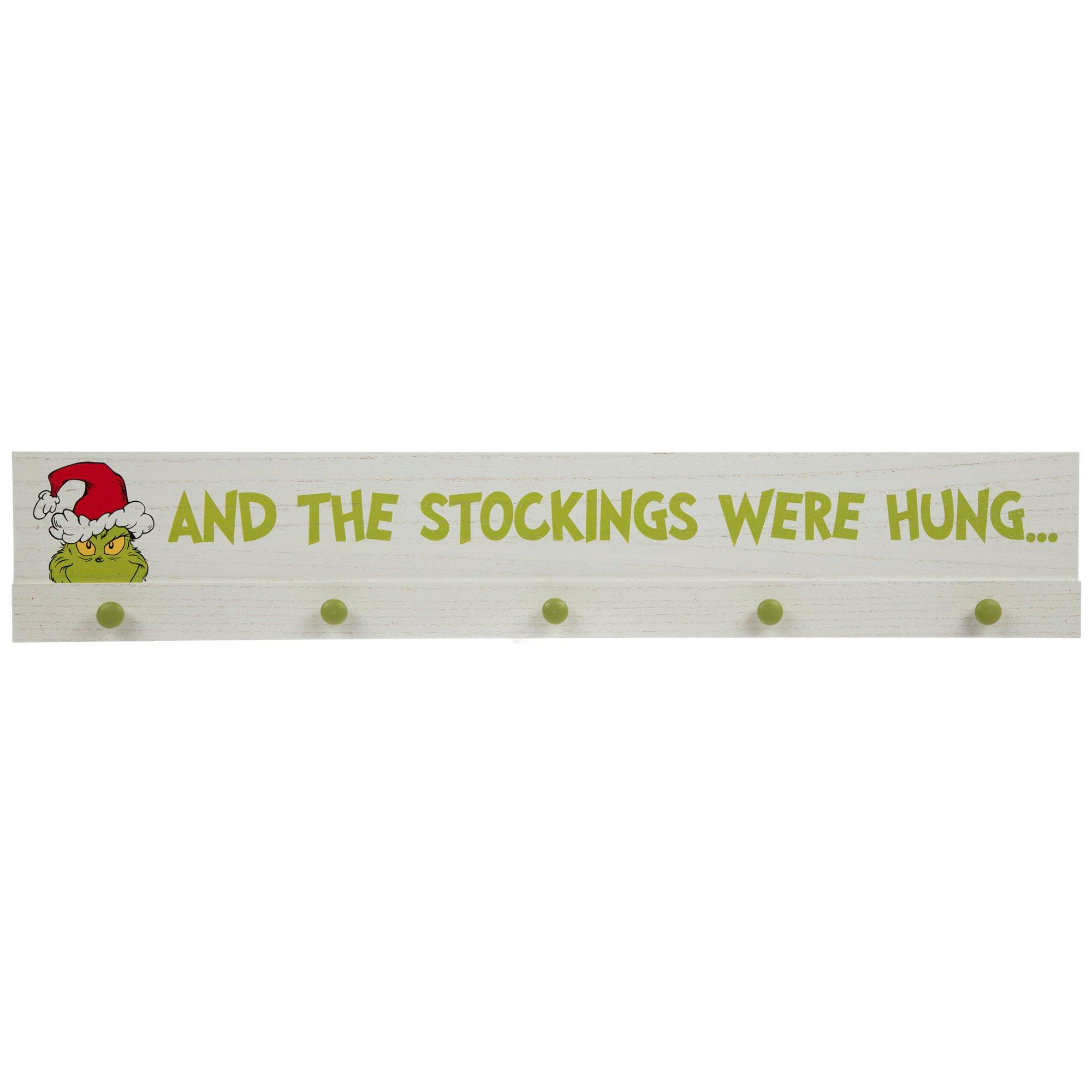 The Grinch Stocking Holder Wood Wall Decor | Hobby Lobby | 6266480