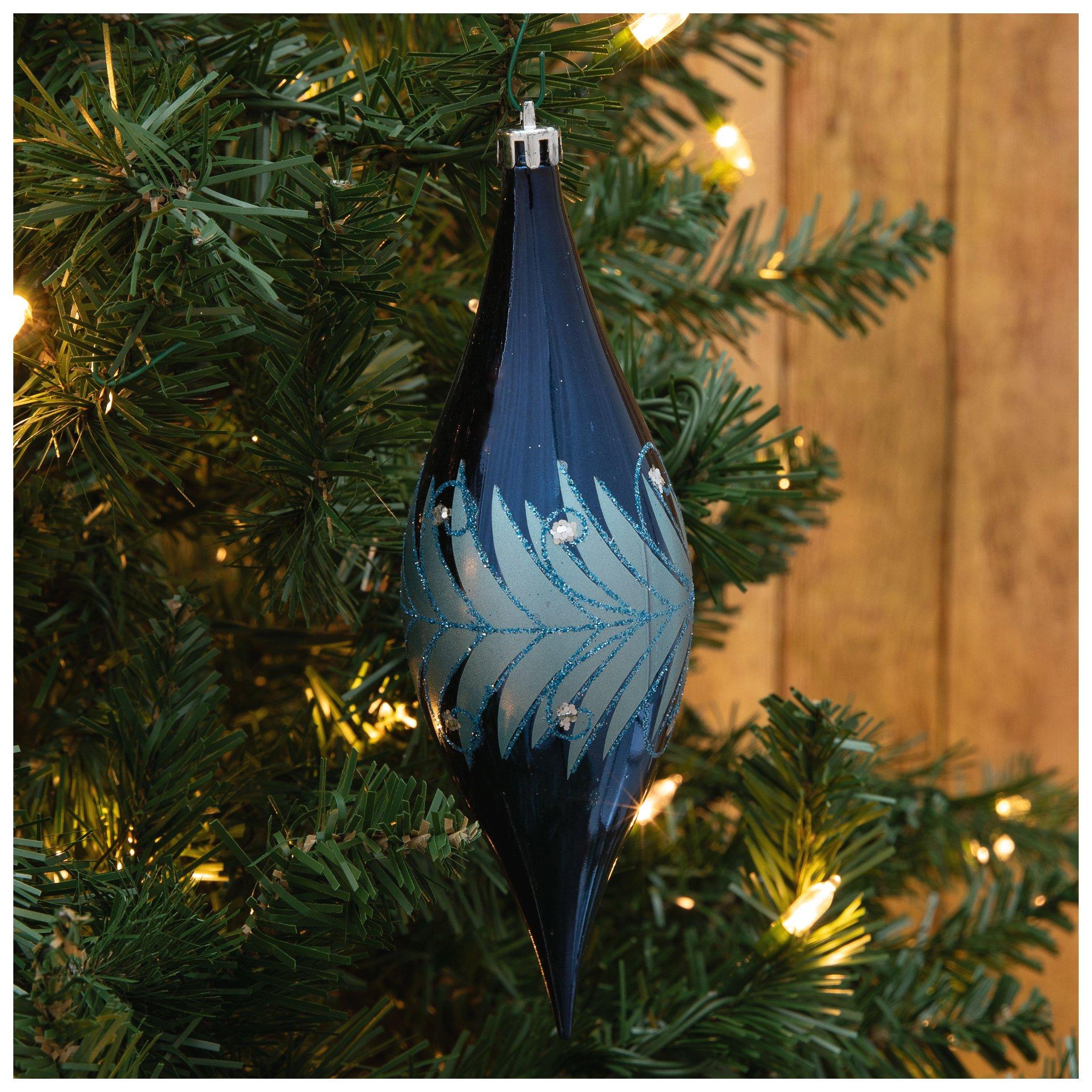 Blue Glitter Teardrop Ornament Set Hobby Lobby 6267991