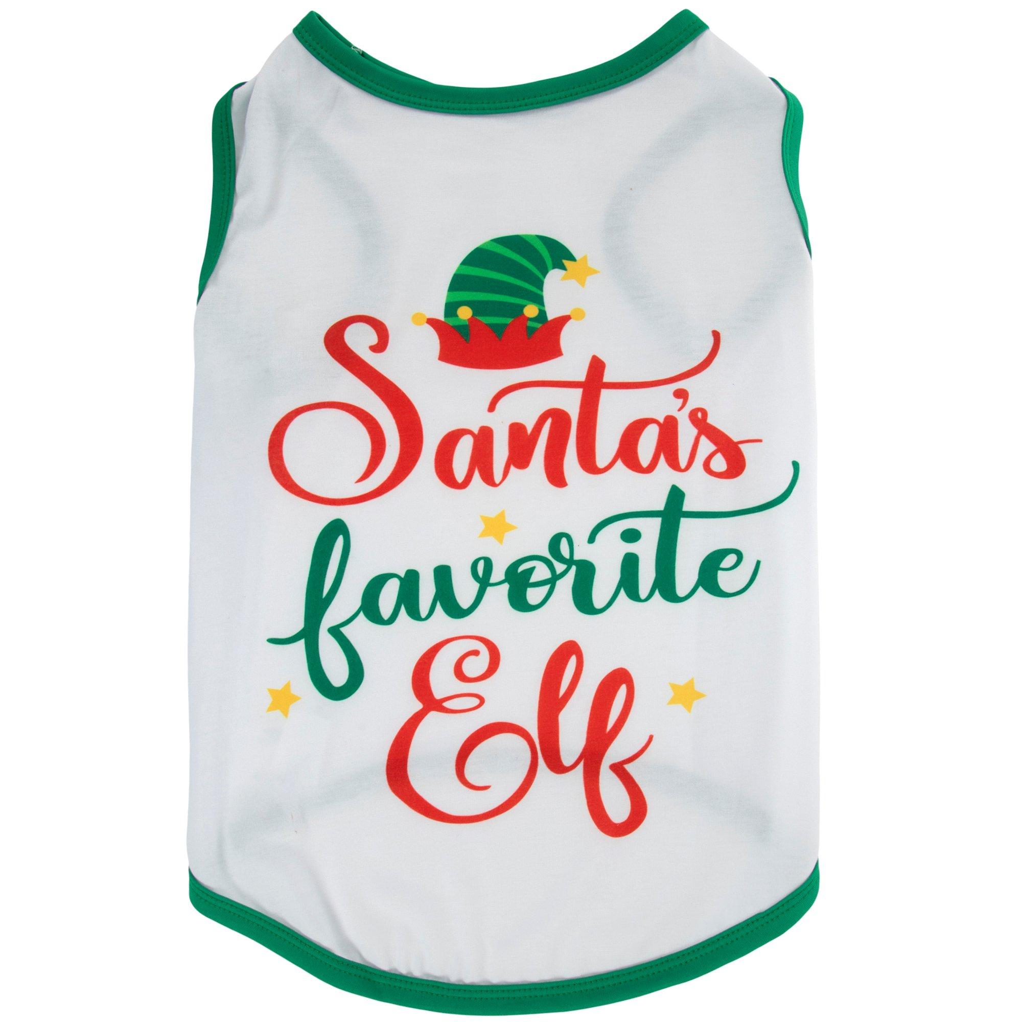Santa's Favorite Elf Dog Shirt Hobby Lobby 6268684