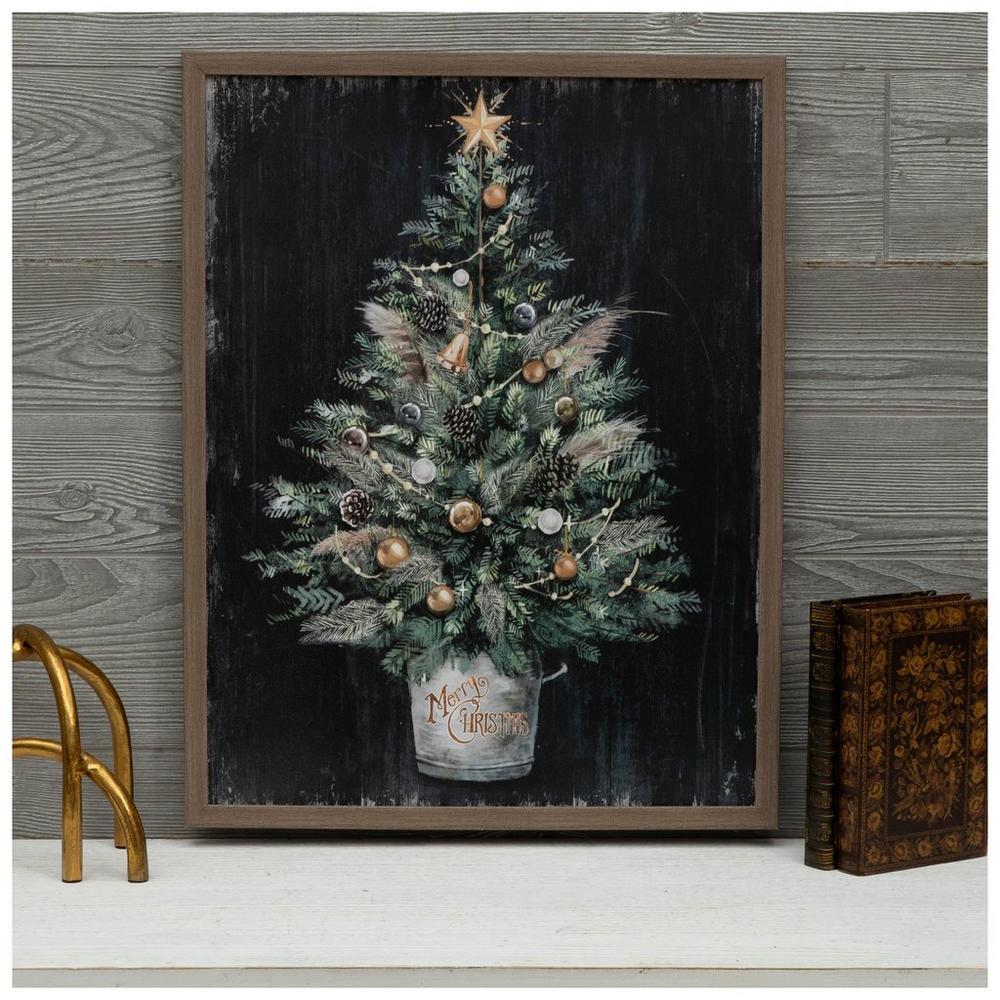 Vintage Christmas Tree Wood Wall Decor