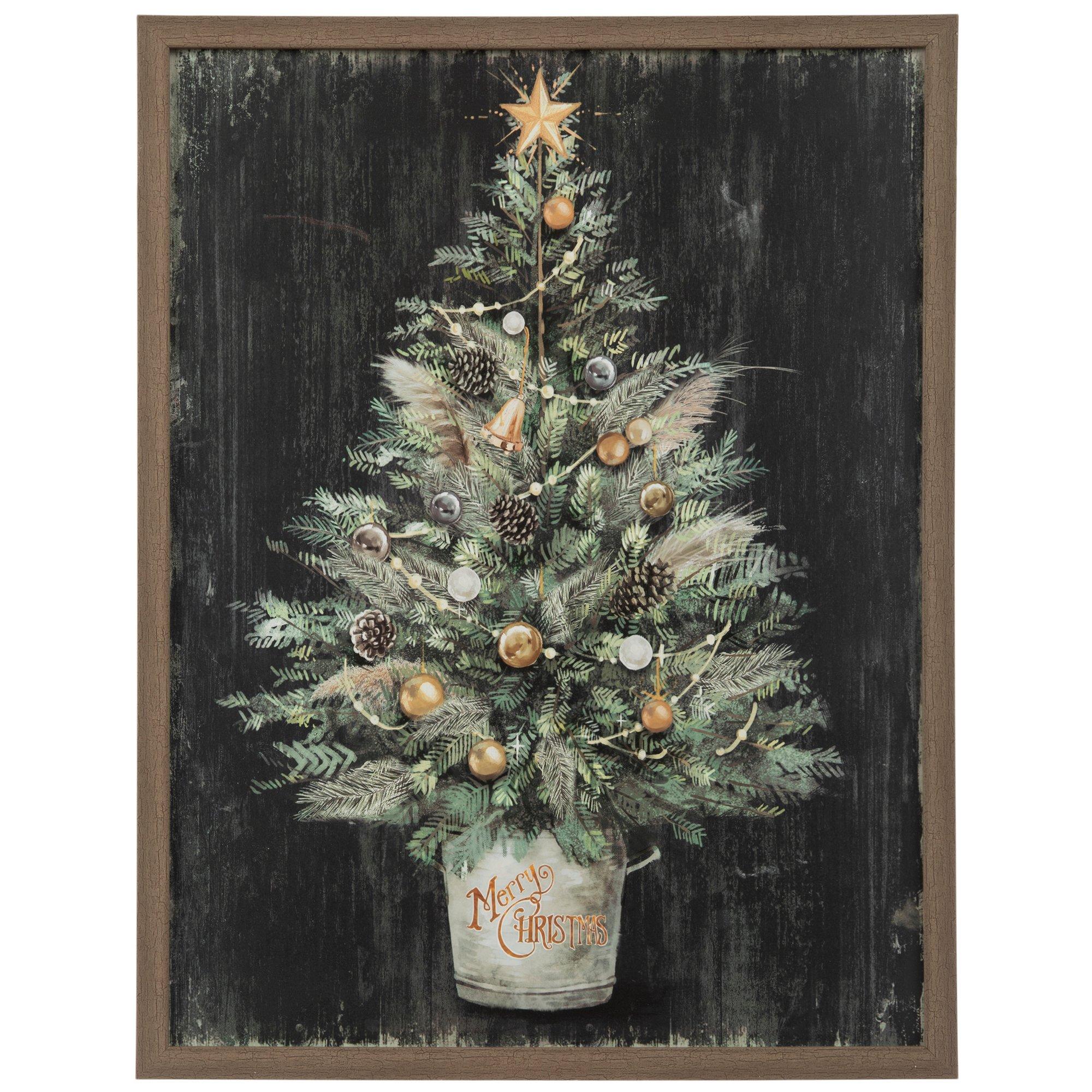 Vintage Christmas Tree Wood Wall Decor | Hobby Lobby | 6269096