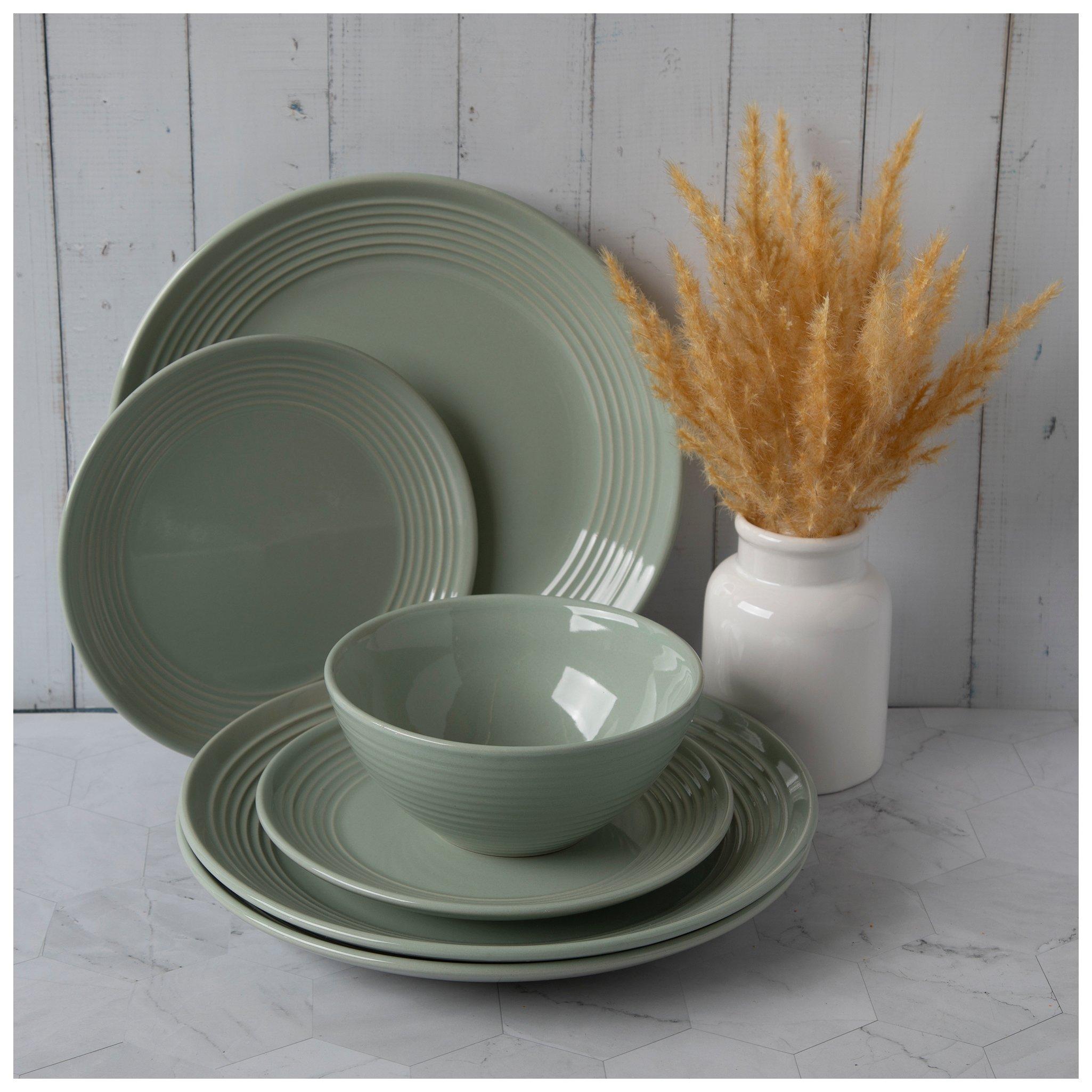Sage Ribbed Ceramic Dinnerware Set | Hobby Lobby | 6272736