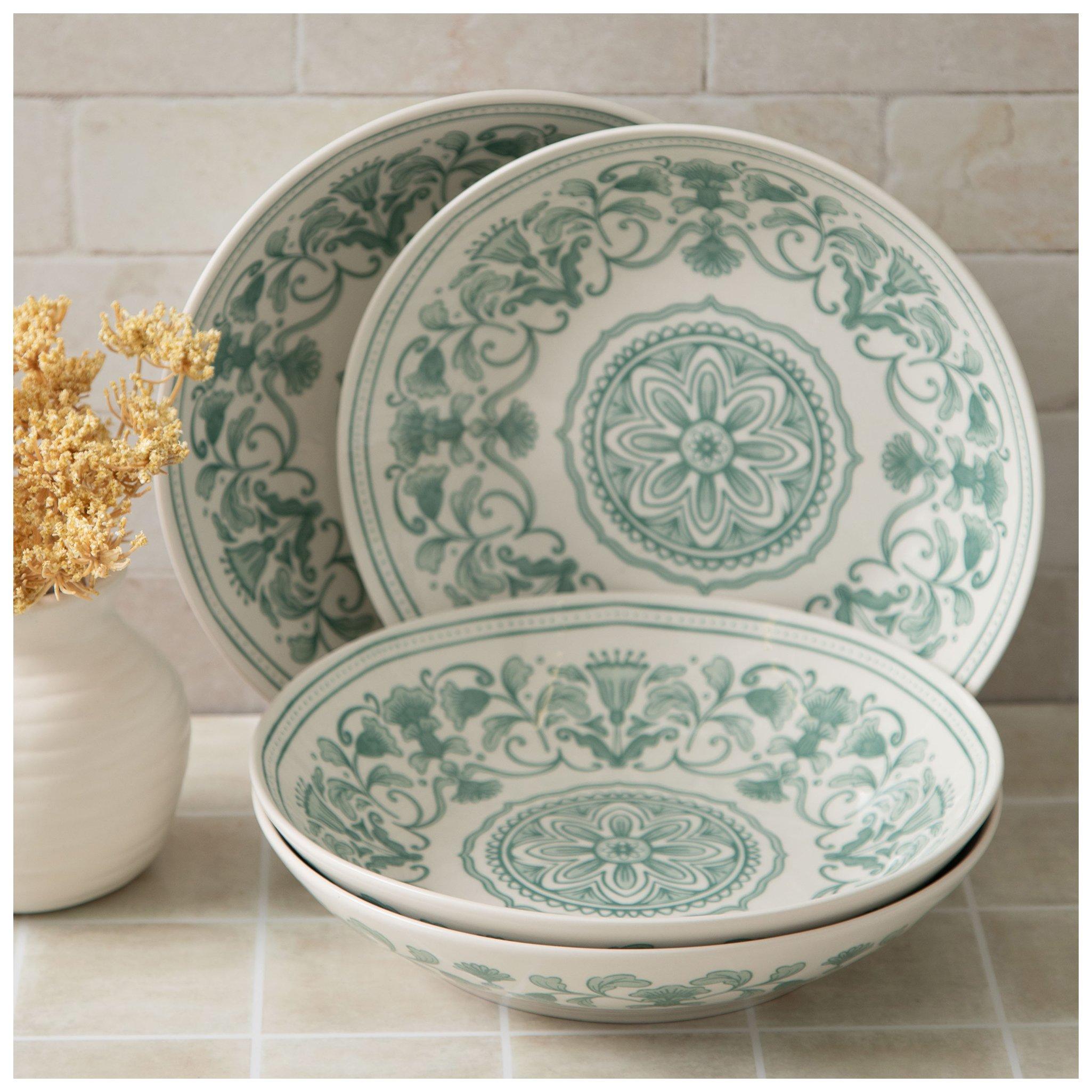 Vintage Floral Dinner Bowls
