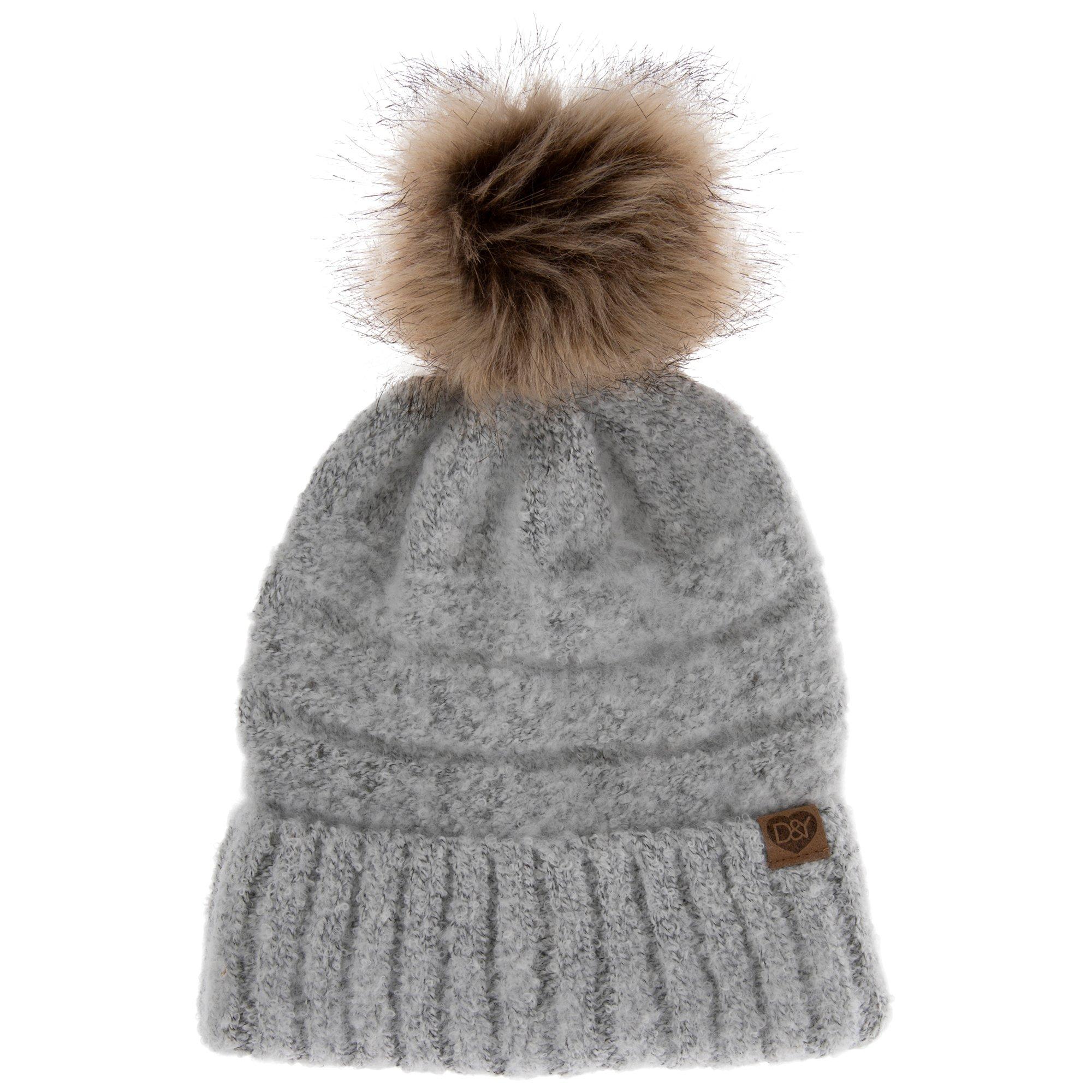 Gray Boucle Pom Pom Beanie | Hobby Lobby | 6273627