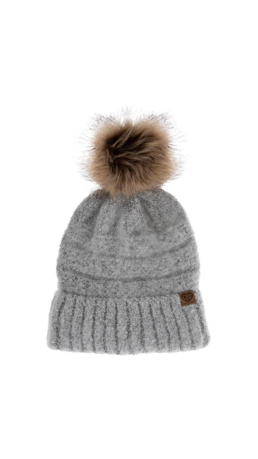 帽子 S fuzzy knit beanie (gray) THEREDTHREAD Spyder Knitted Mens Beanie - 1 Pack/2 Pack Cozy Rib Knit Beanie
