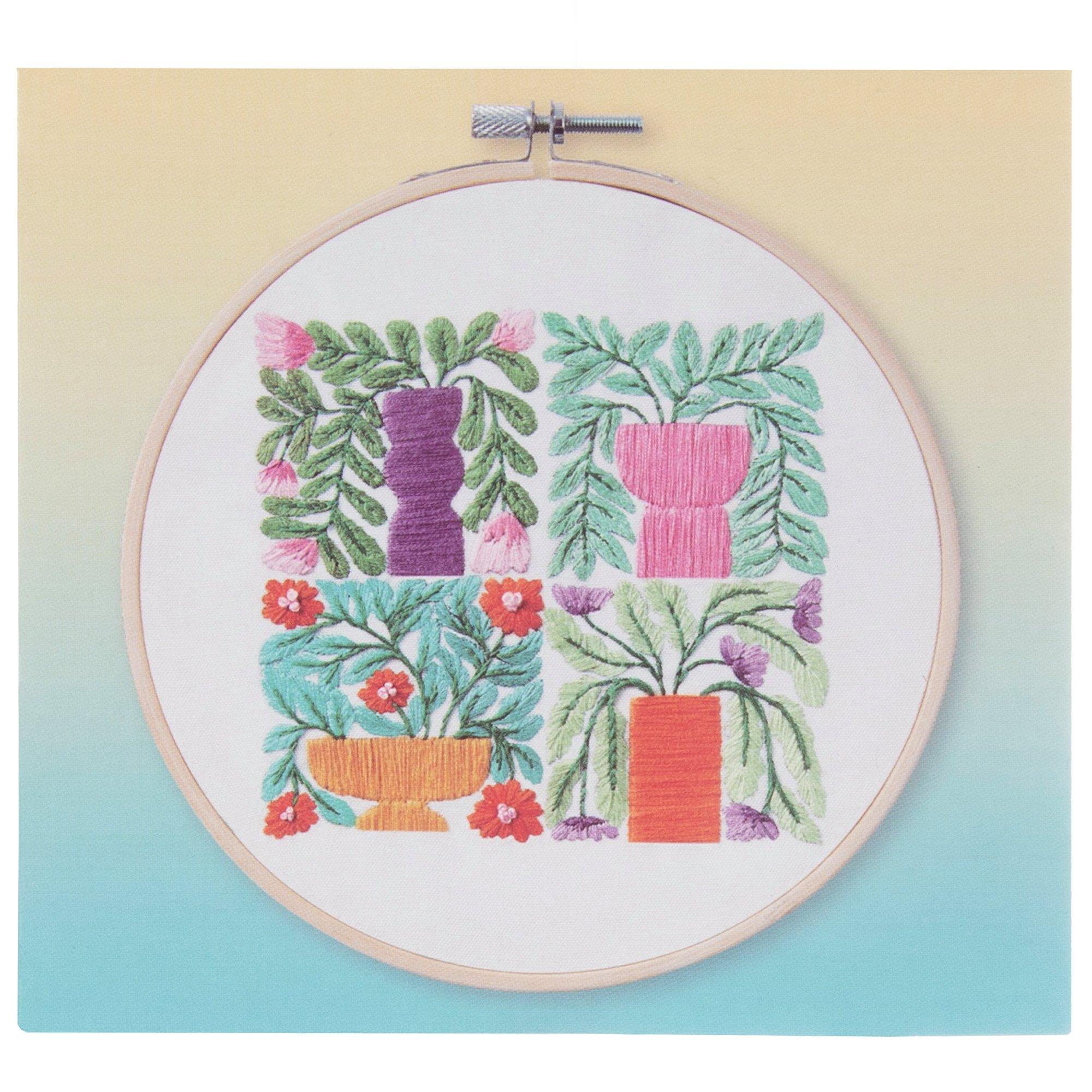 Retro Plants & Flowers Embroidery Kit | Hobby Lobby | 6276398