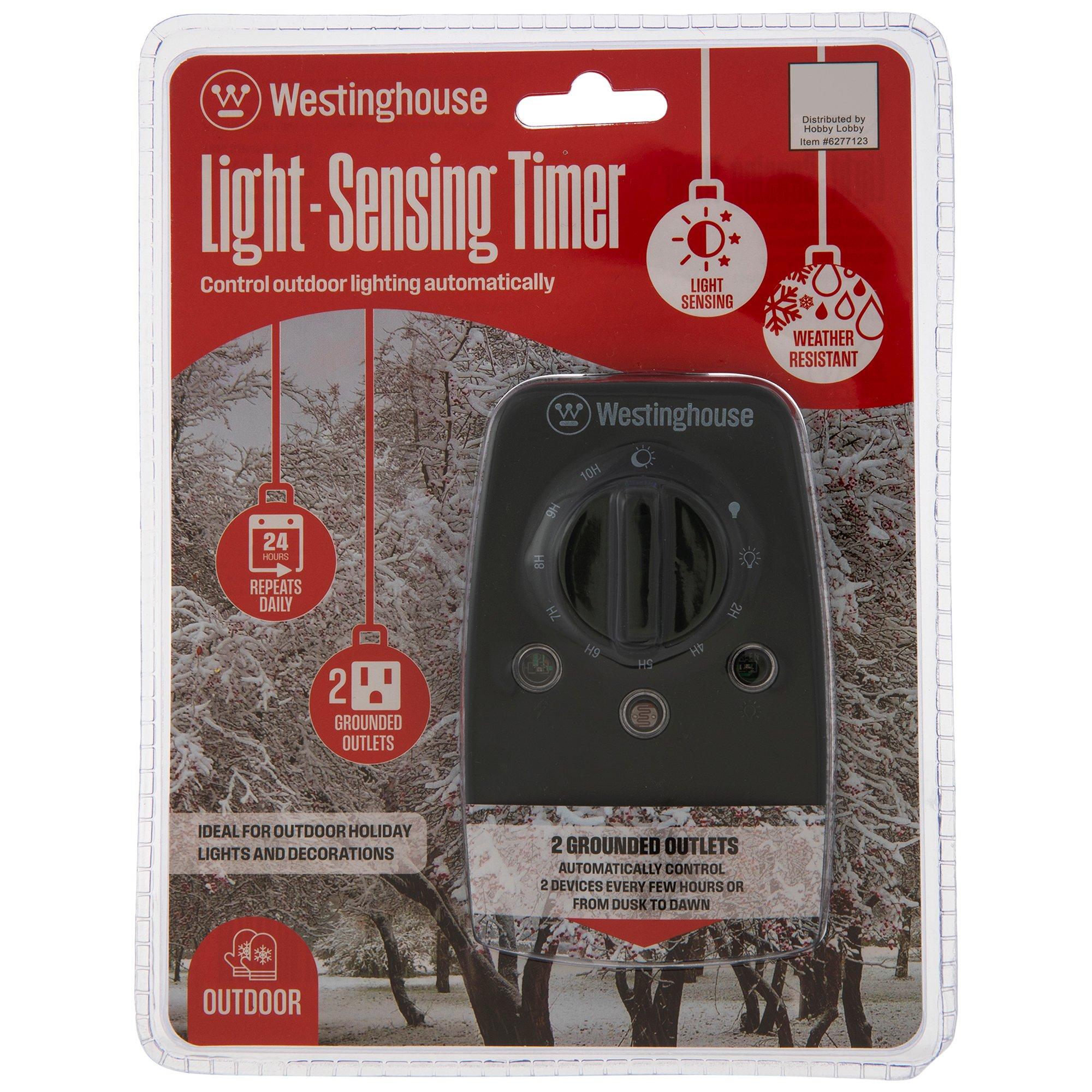 Double Outlet LightSensing Timer Hobby Lobby 6277123