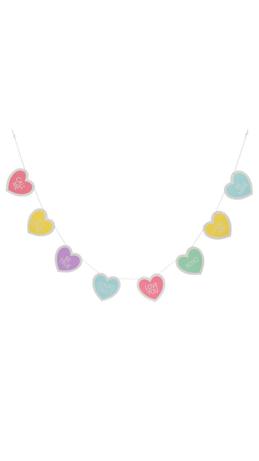 Conversation Hearts Wood Garland | Hobby Lobby | 6278345