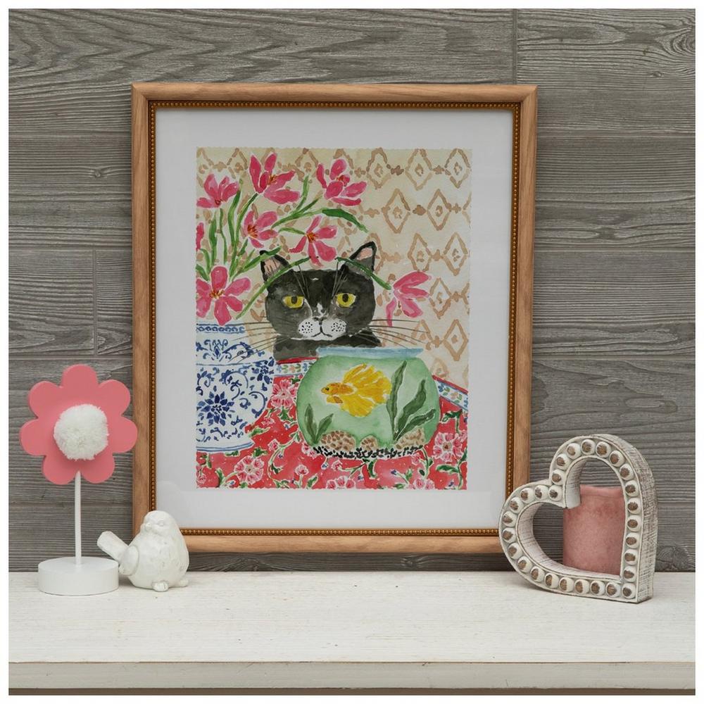 Sneaky Cat With Fish Framed Wall Decor | Hobby Lobby | 6279723