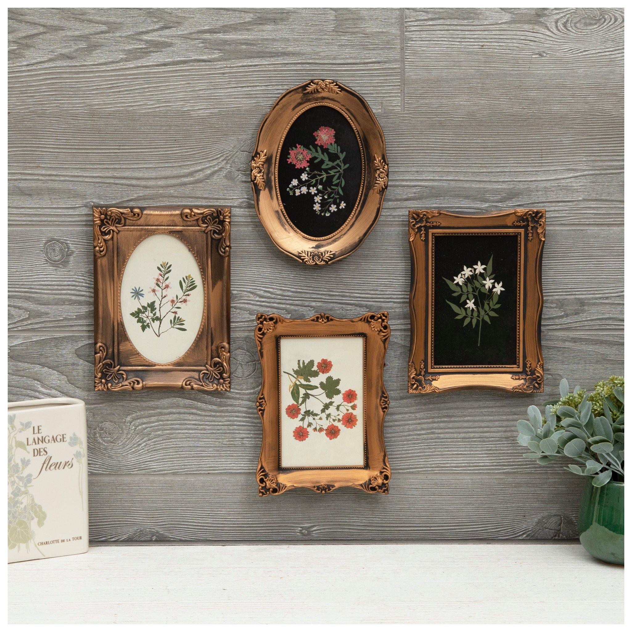 アンティーク　アートフレーム　フラワーモチーフ　ヴィンテージ　2つセット Vintage Florals Wood Wall Decor Set | Hobby Lobby | 6279780