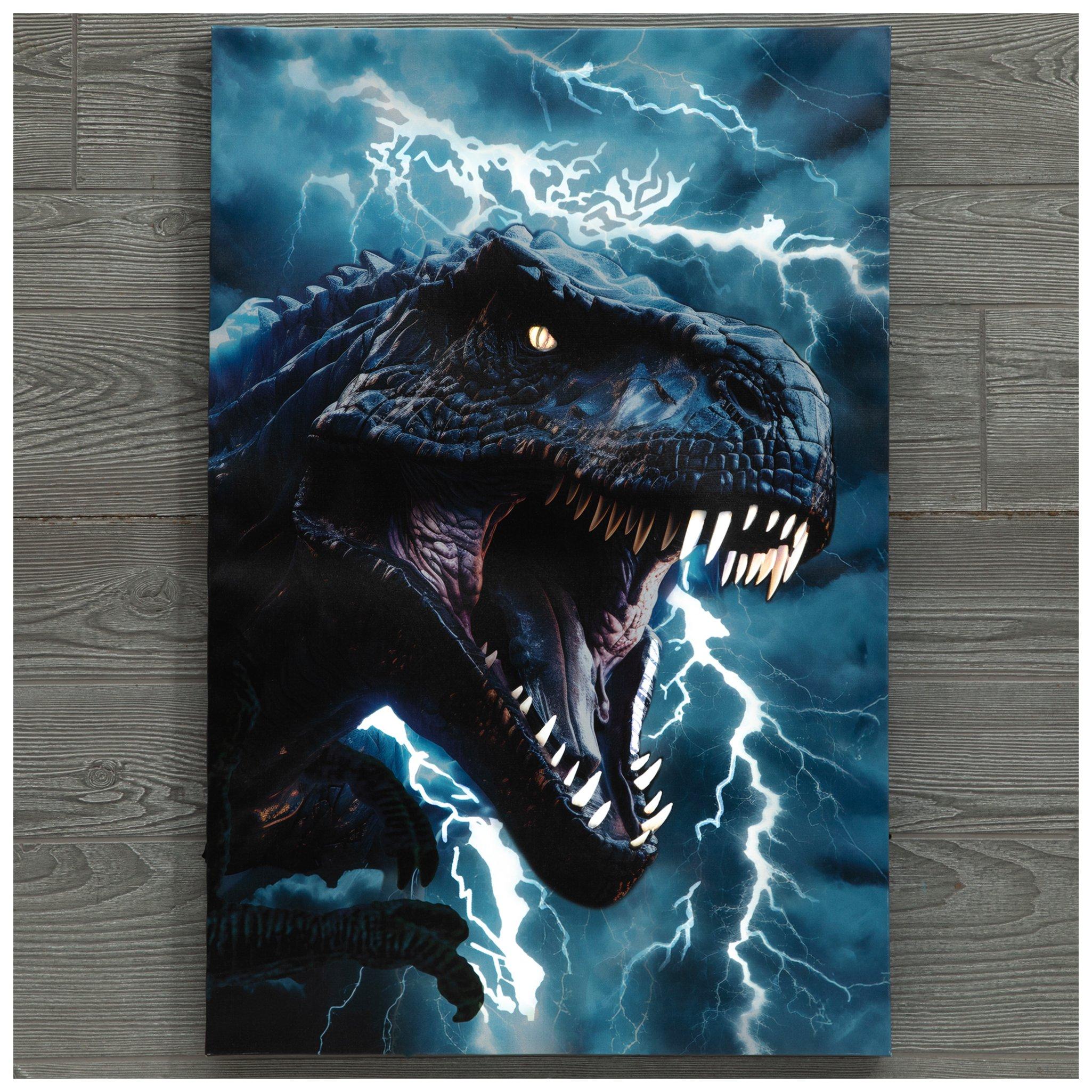 Panneau Métal Danger Velociraptor - Format A4 - Déco Murale Dinosaure - Artylicious