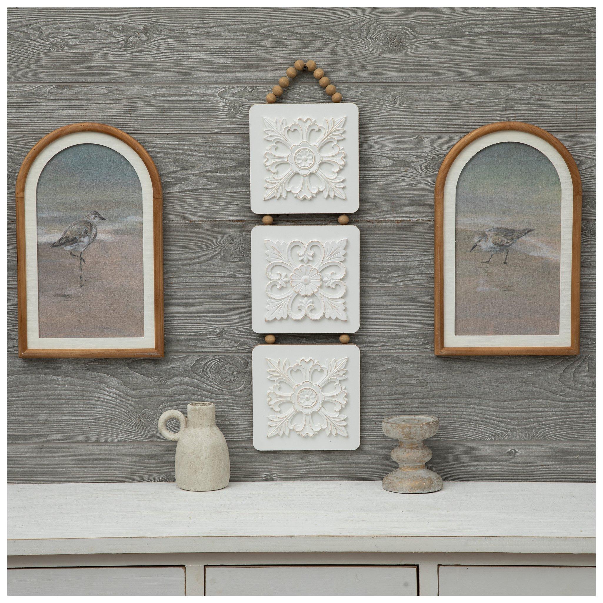 Carved Floral Three-Tiered Wood Wall Decor | Hobby Lobby | 6280572