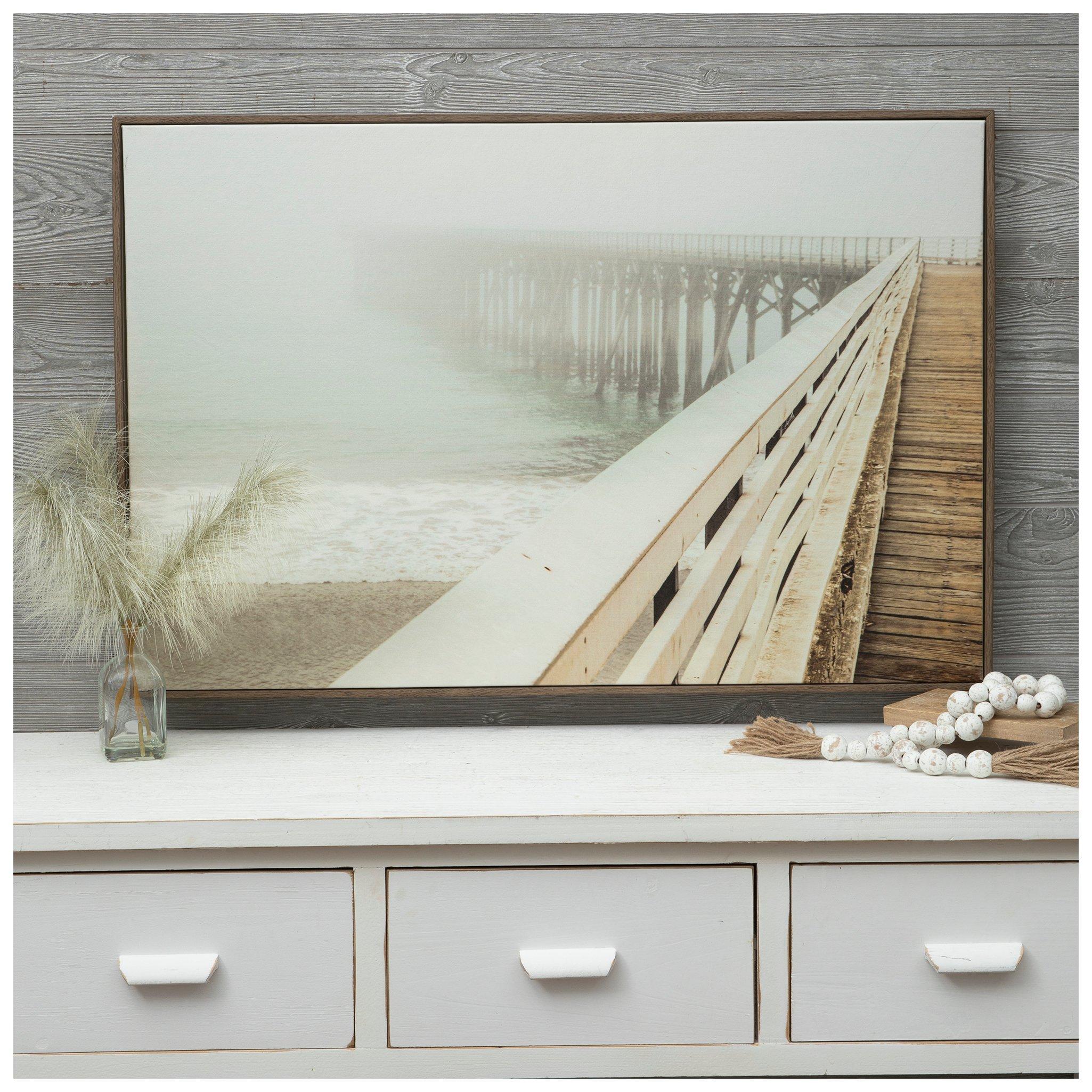 Foggy Pier Canvas Wall Decor