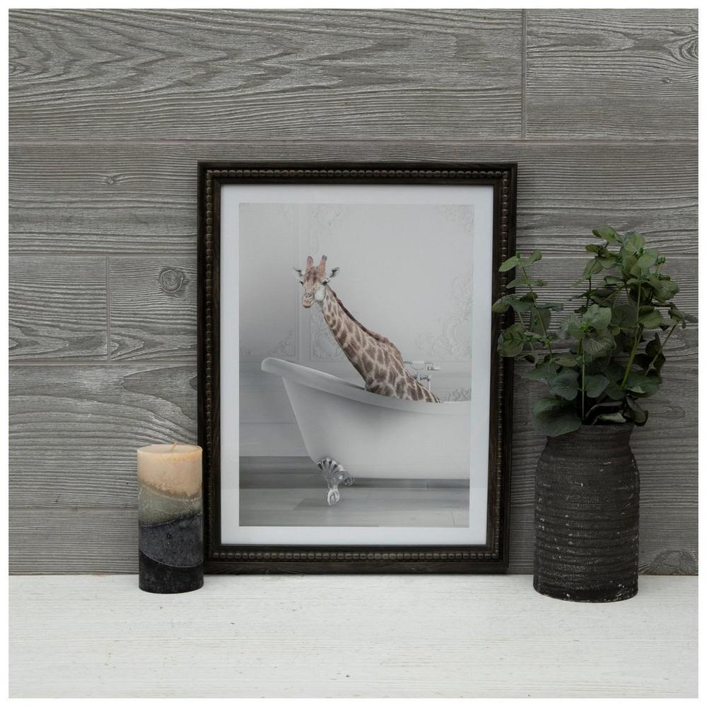 Giraffe In The Tub Framed Wall Decor | Hobby Lobby | 6282313