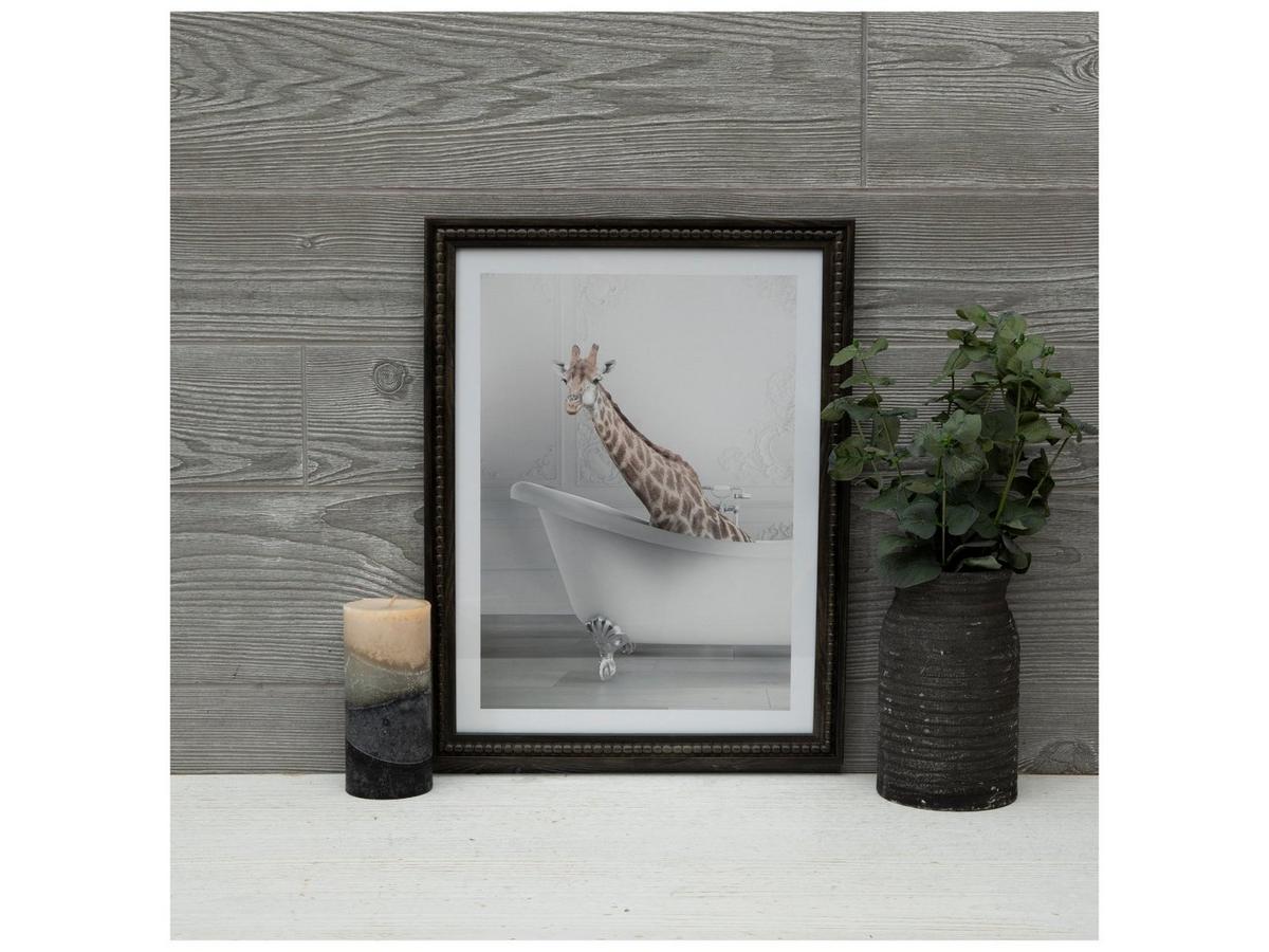 Giraffe In The Tub Framed Wall Decor | Hobby Lobby | 6282313