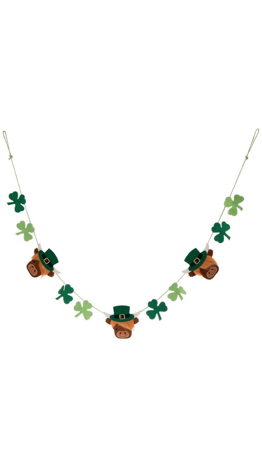 Highland Cow & Shamrock Garland | Hobby Lobby | 6284343