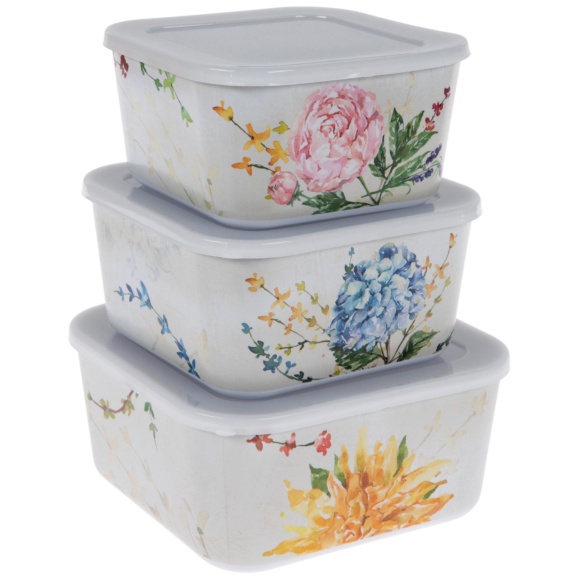 Floral Fabric Container