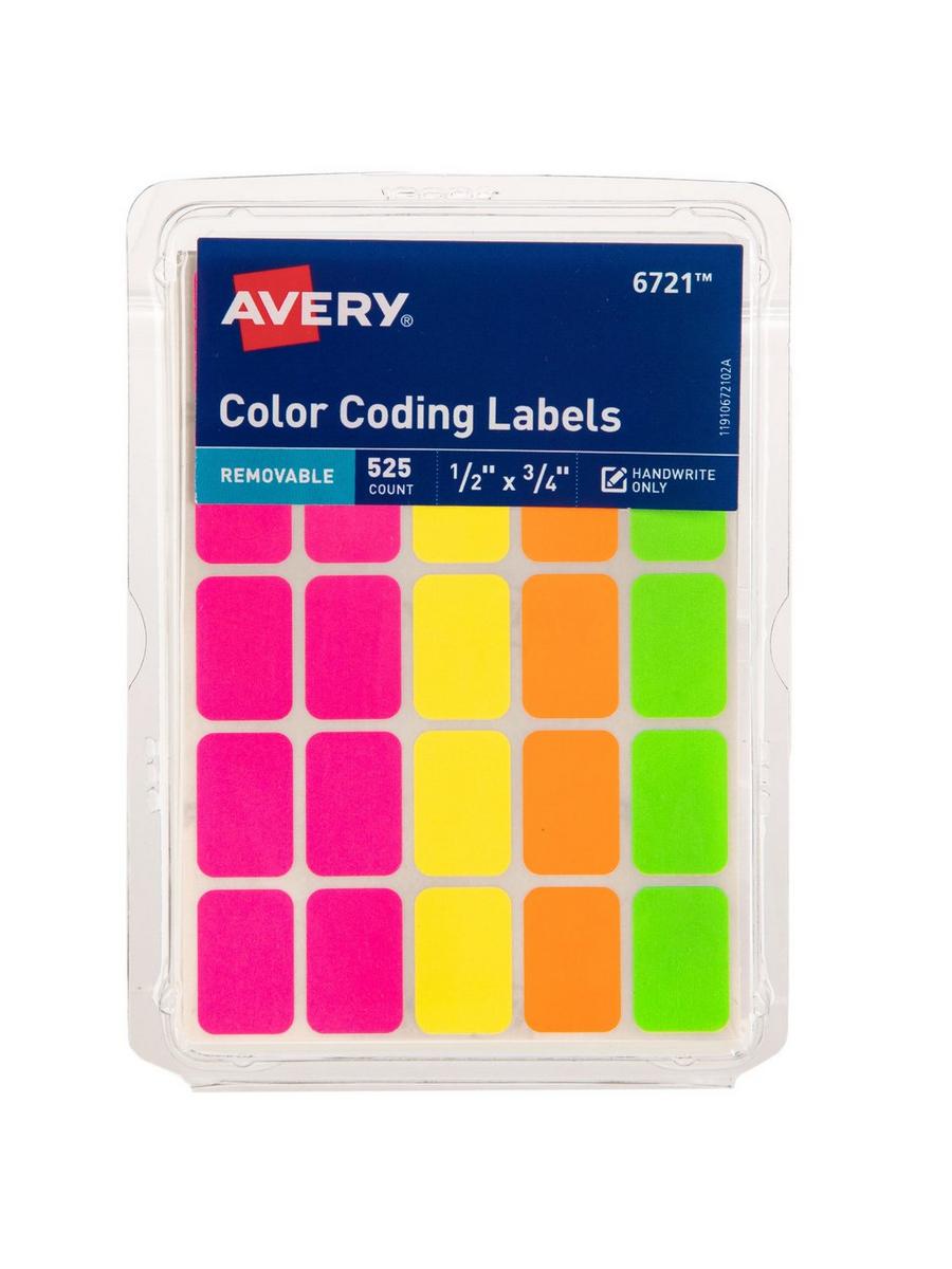 Étiquettes De Codage Neon Rose 1 Pouce - Lot De 1500 Autocollants Ronds Avec Boîte Dispensatrice
