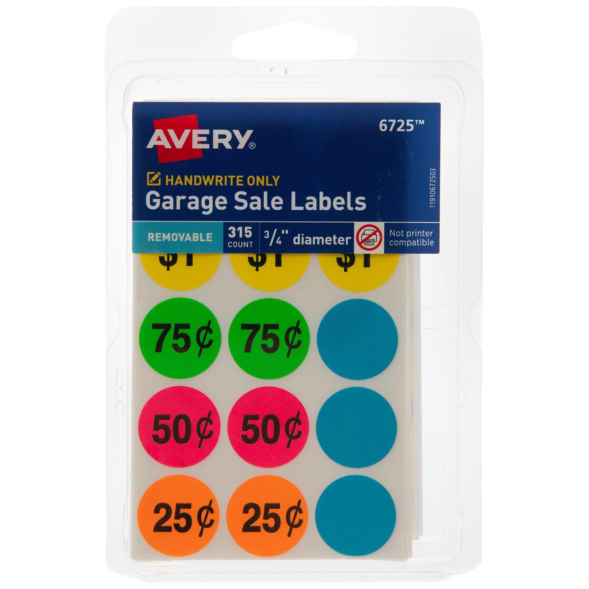 Avery Garage Sale Labels Hobby Lobby 629188