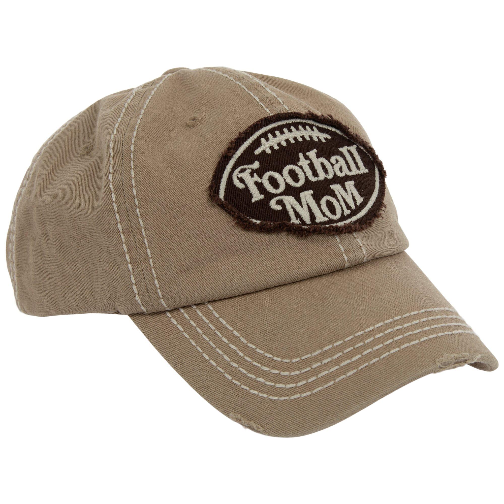 Distressed Football Mom Baseball Cap For Women, Adjustable