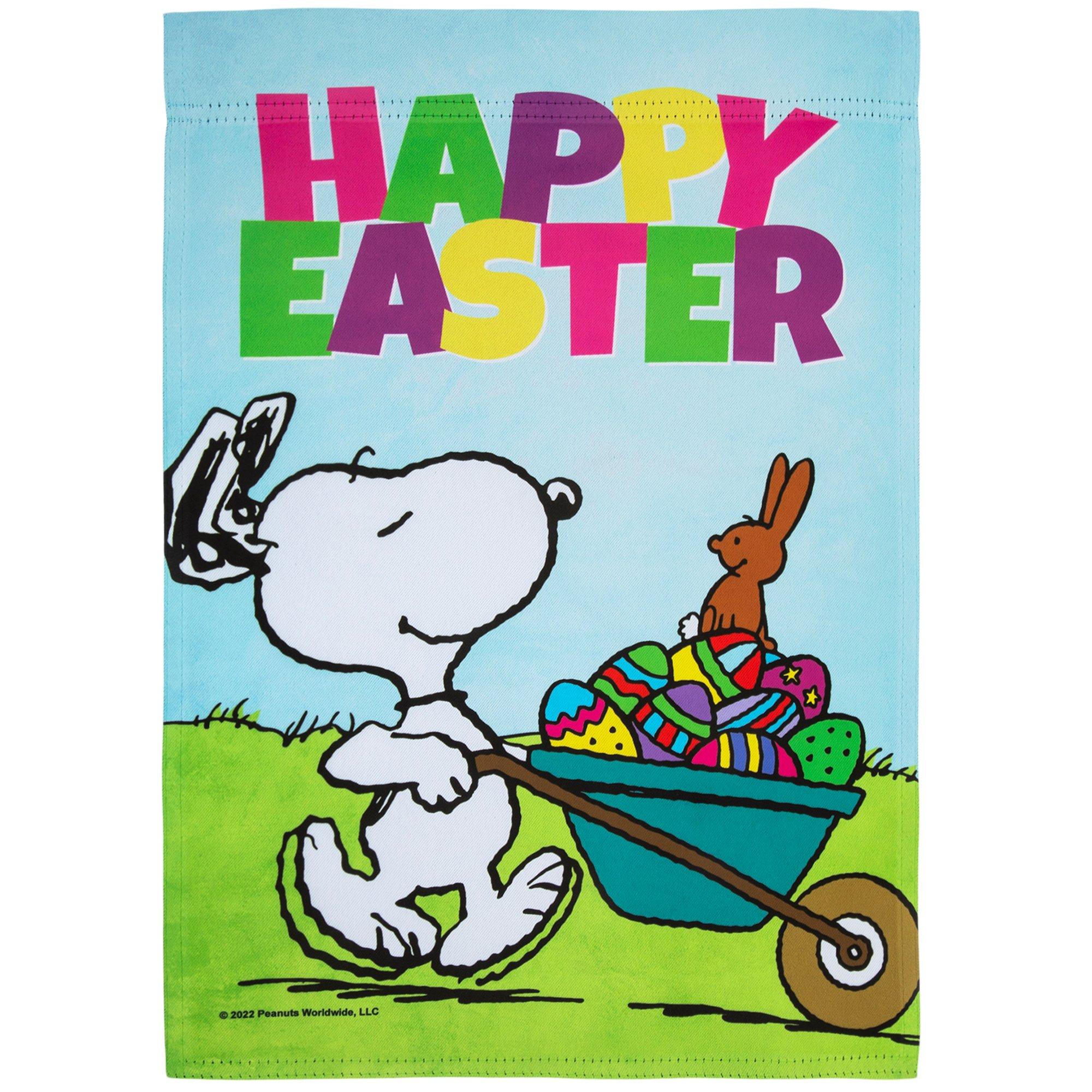 Peanuts Happy Easter Garden Flag