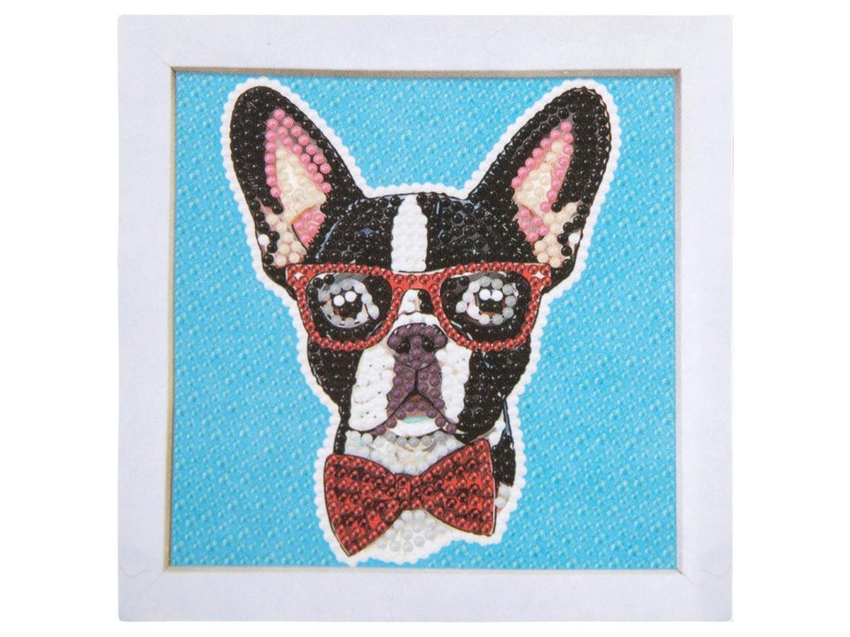 絵画　ガラス製　犬　指名手配　ビーグル　バットドック　baddog 6297873-81214239-11122025-