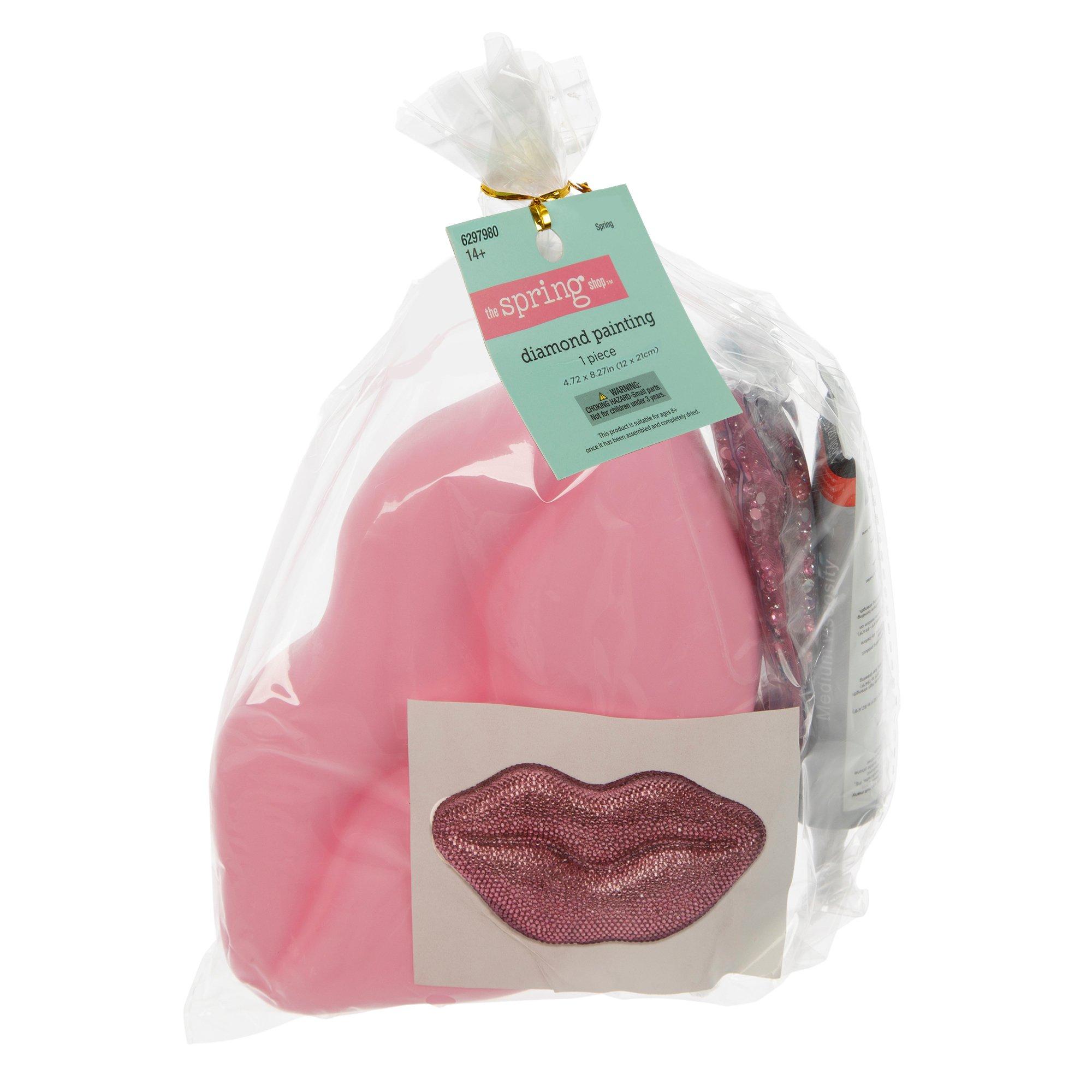 Pink Lips Diamond Art Craft Kit