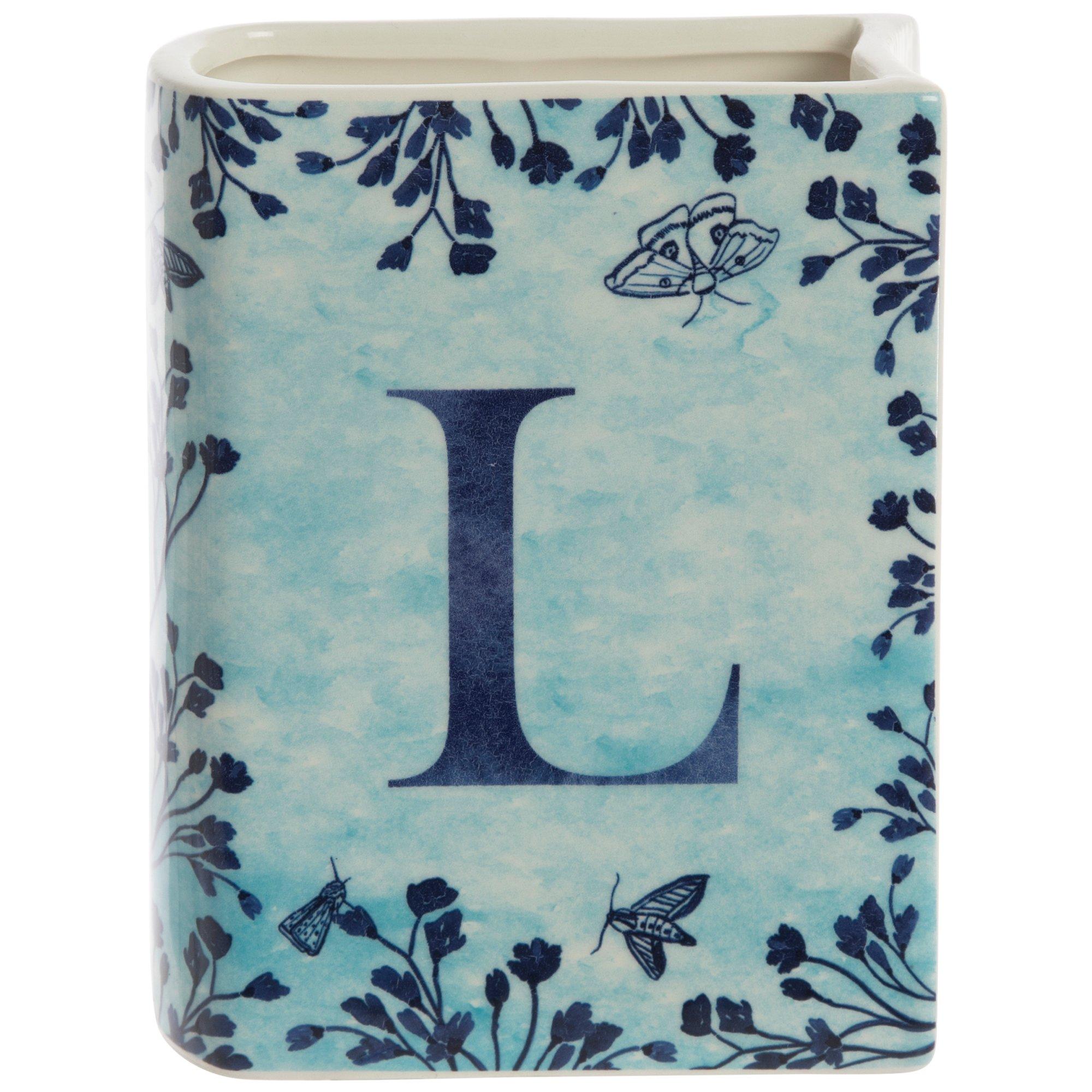 Letter Book Ceramic Vase