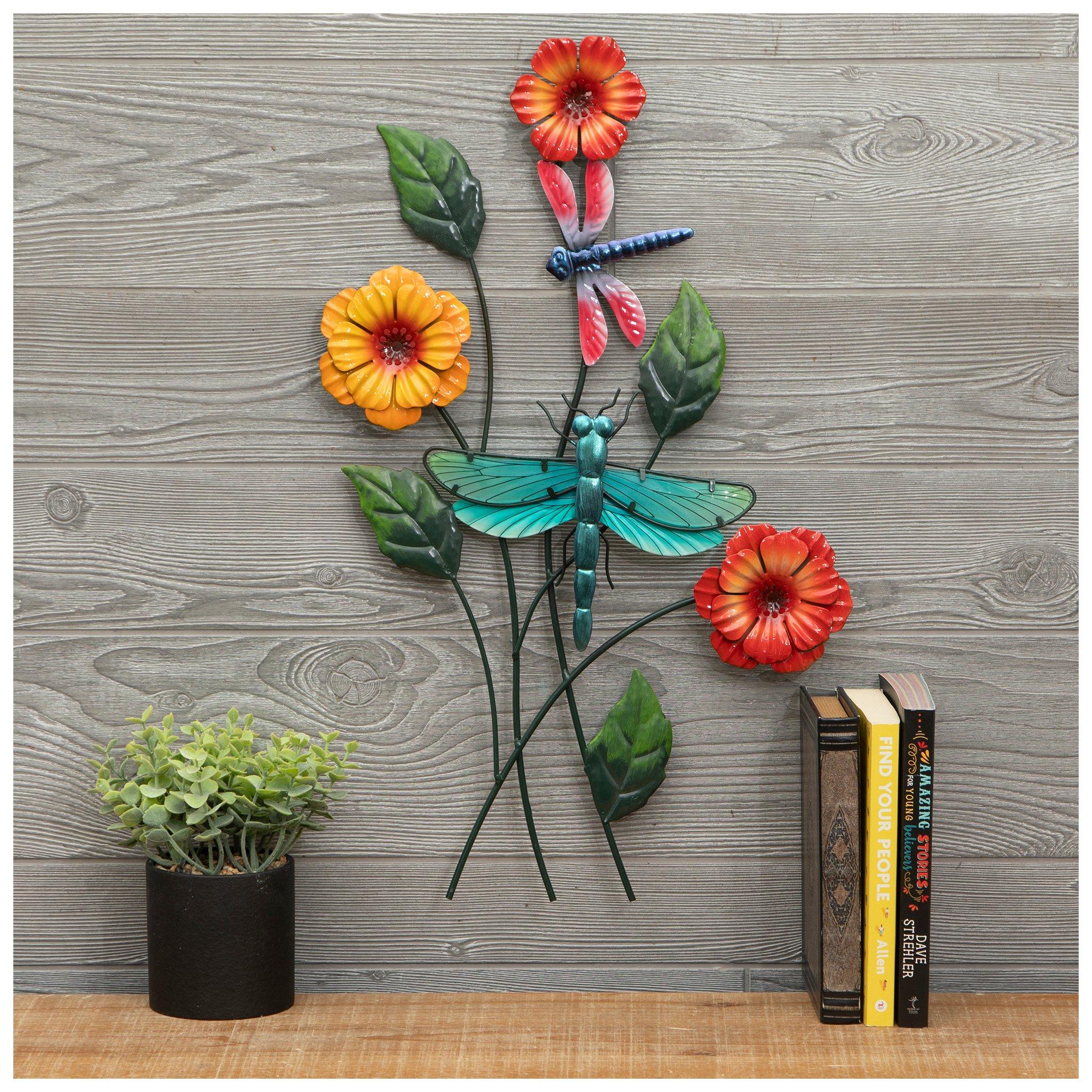 Dragonflies & Flowers Metal Wall Decor | Hobby Lobby | 6304760