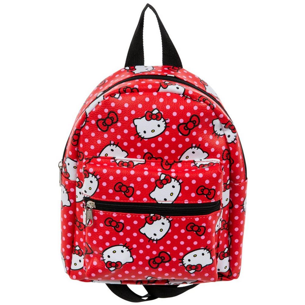 Hello Kitty Black and White Polka Dot Backpack Back to School Travel Kittenlove Amazon.com | Loungefly Sanrio Hello Kitty Polka Dot Backpack  main image 4