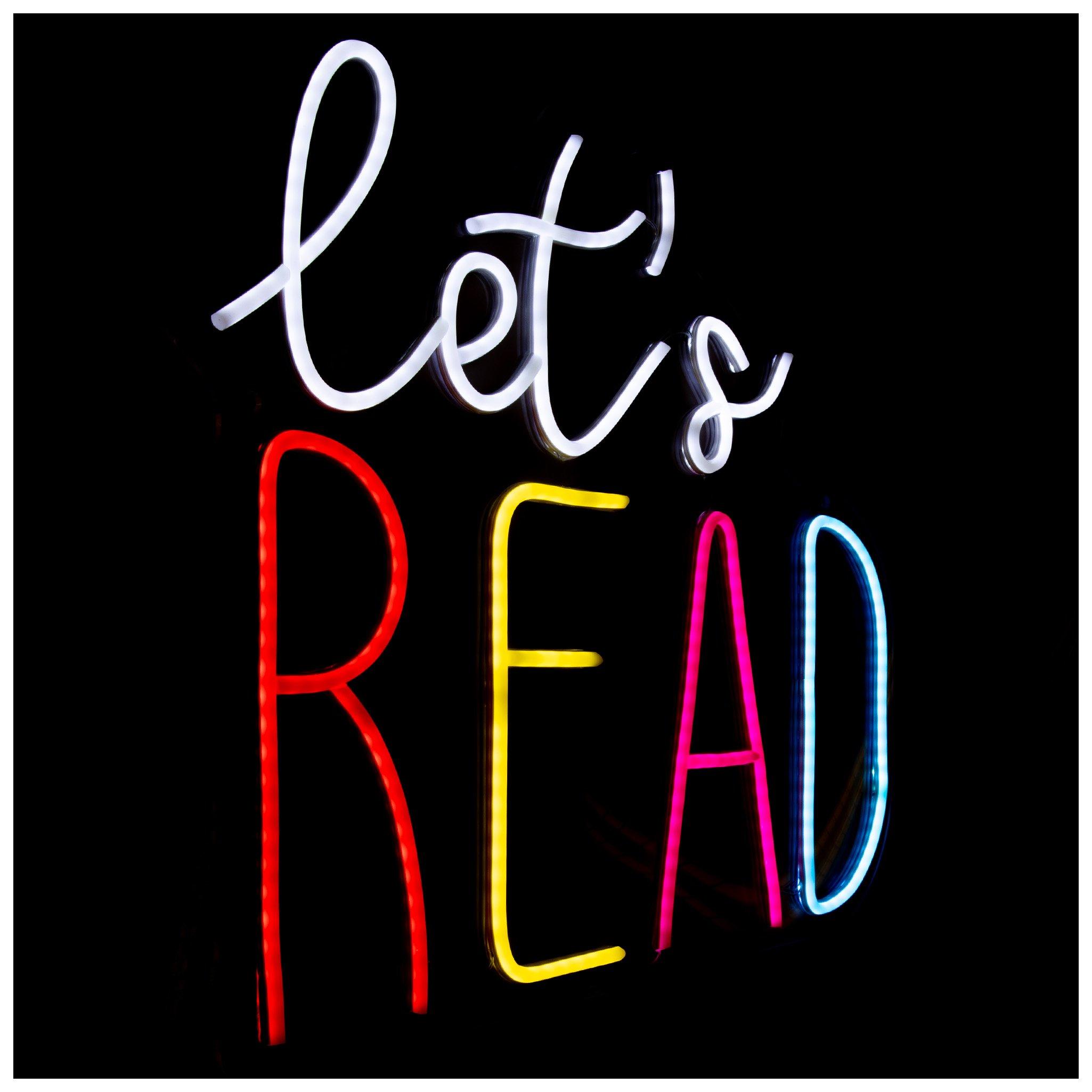 Let's Read LED Neon Sign view 1