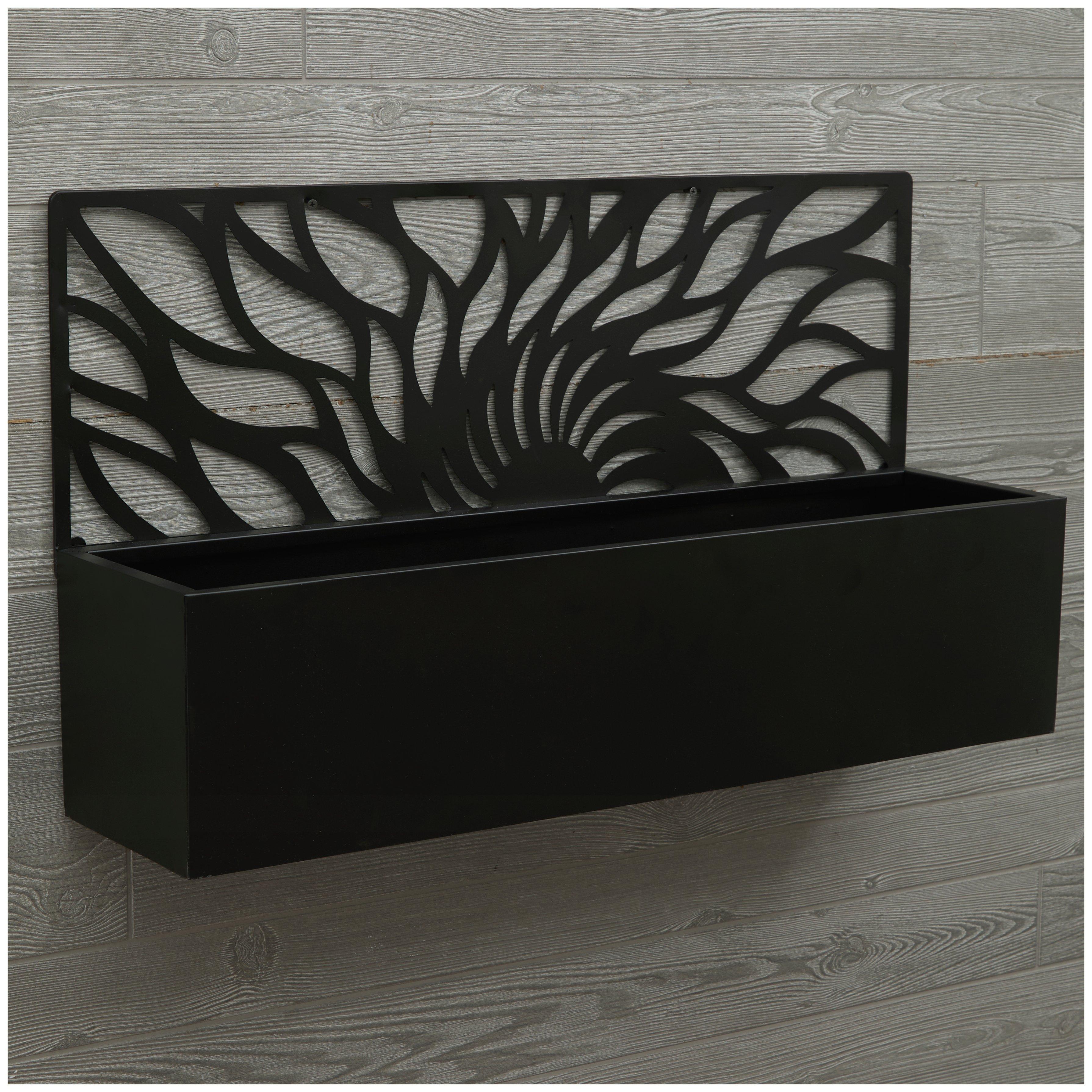 Black Metal Wall Planter