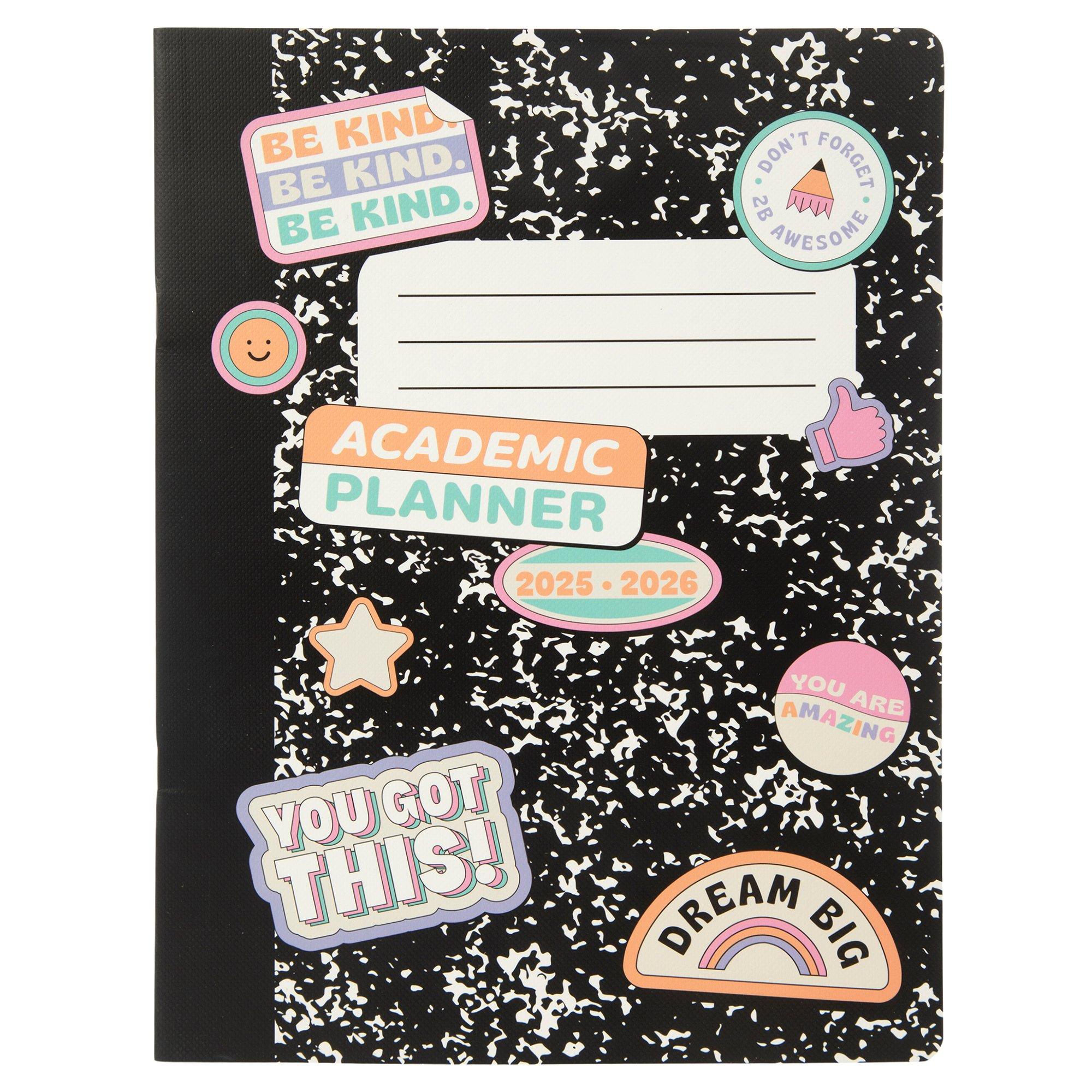 2025 - 2026 Positive Vibes Academic Planner - 12 Months