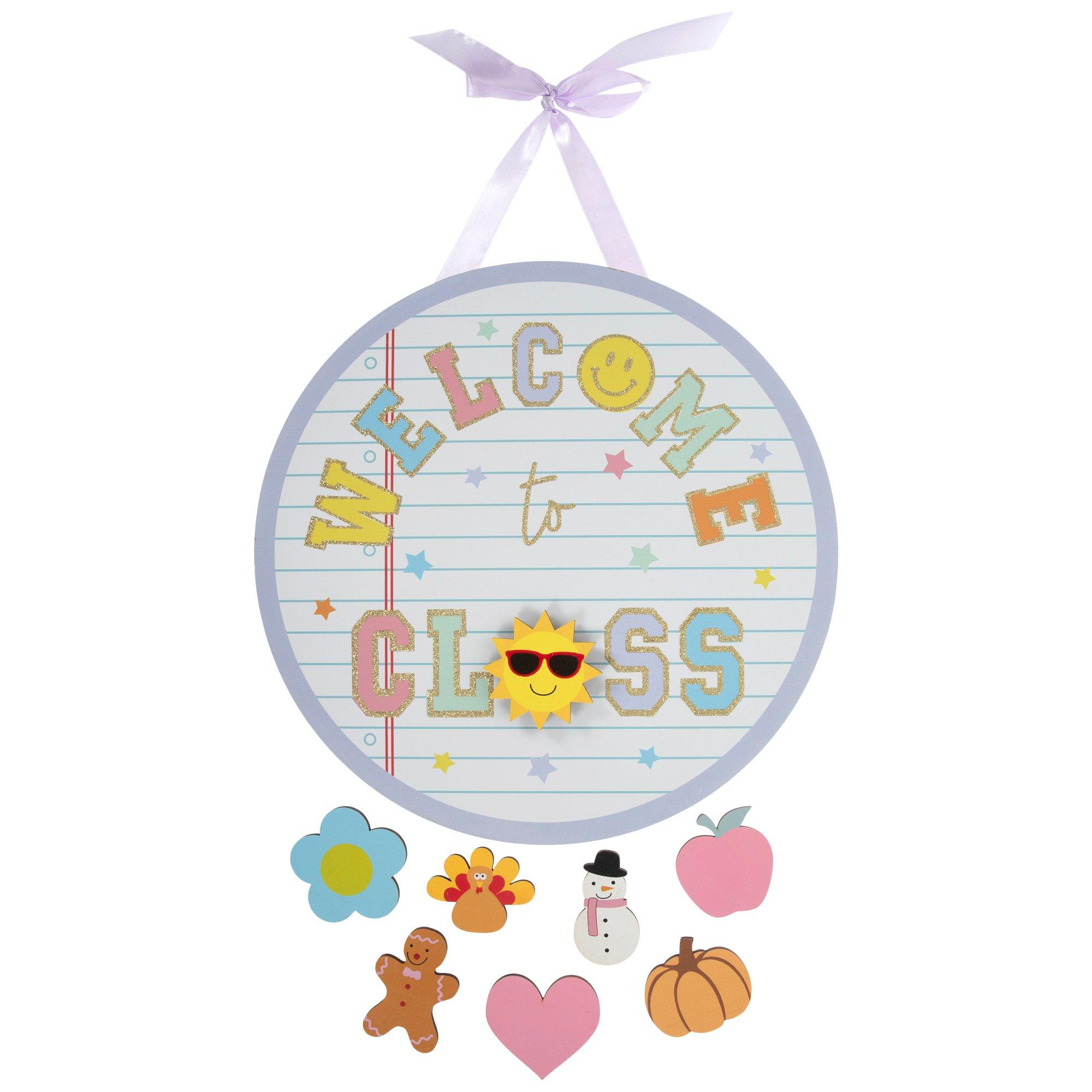 Welcome To Class Interchangeable Wood Wall Decor | Hobby Lobby | 6311203