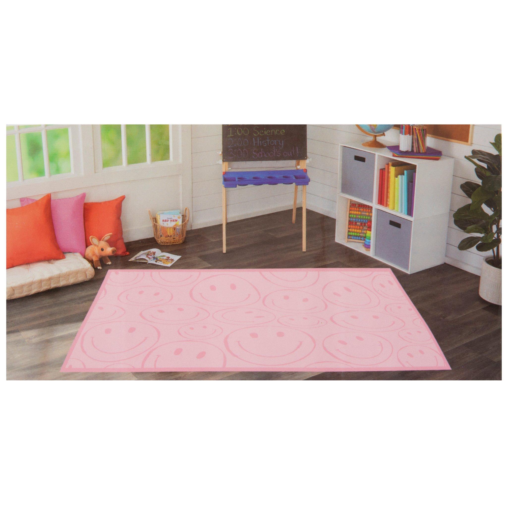 Pink Smiley Face Rug
