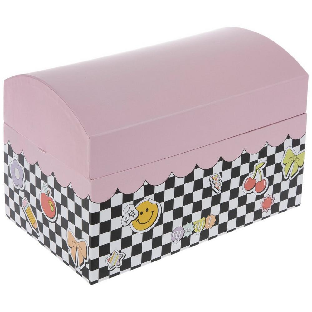 Retro Stickers Checkered Storage Box | Hobby Lobby | 6311518