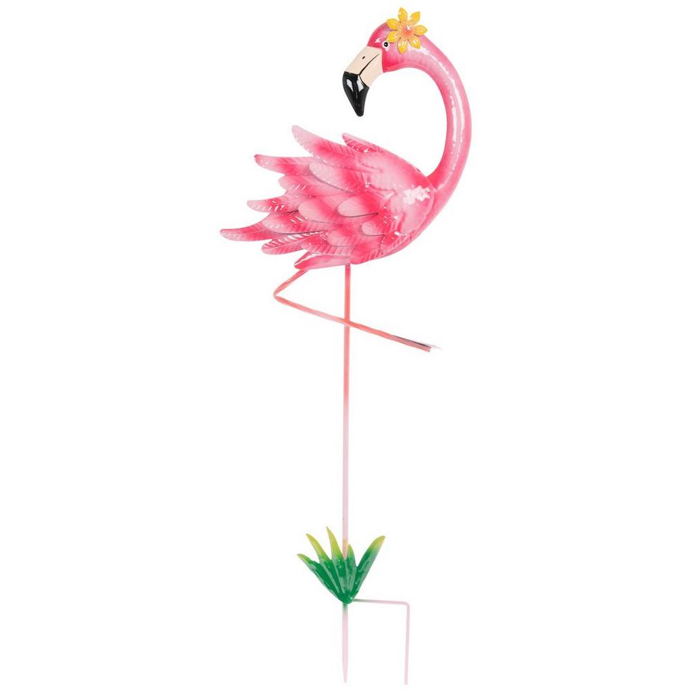 Flamingo Wearing Flower Metal Garden Stake | Hobby Lobby | 6311716