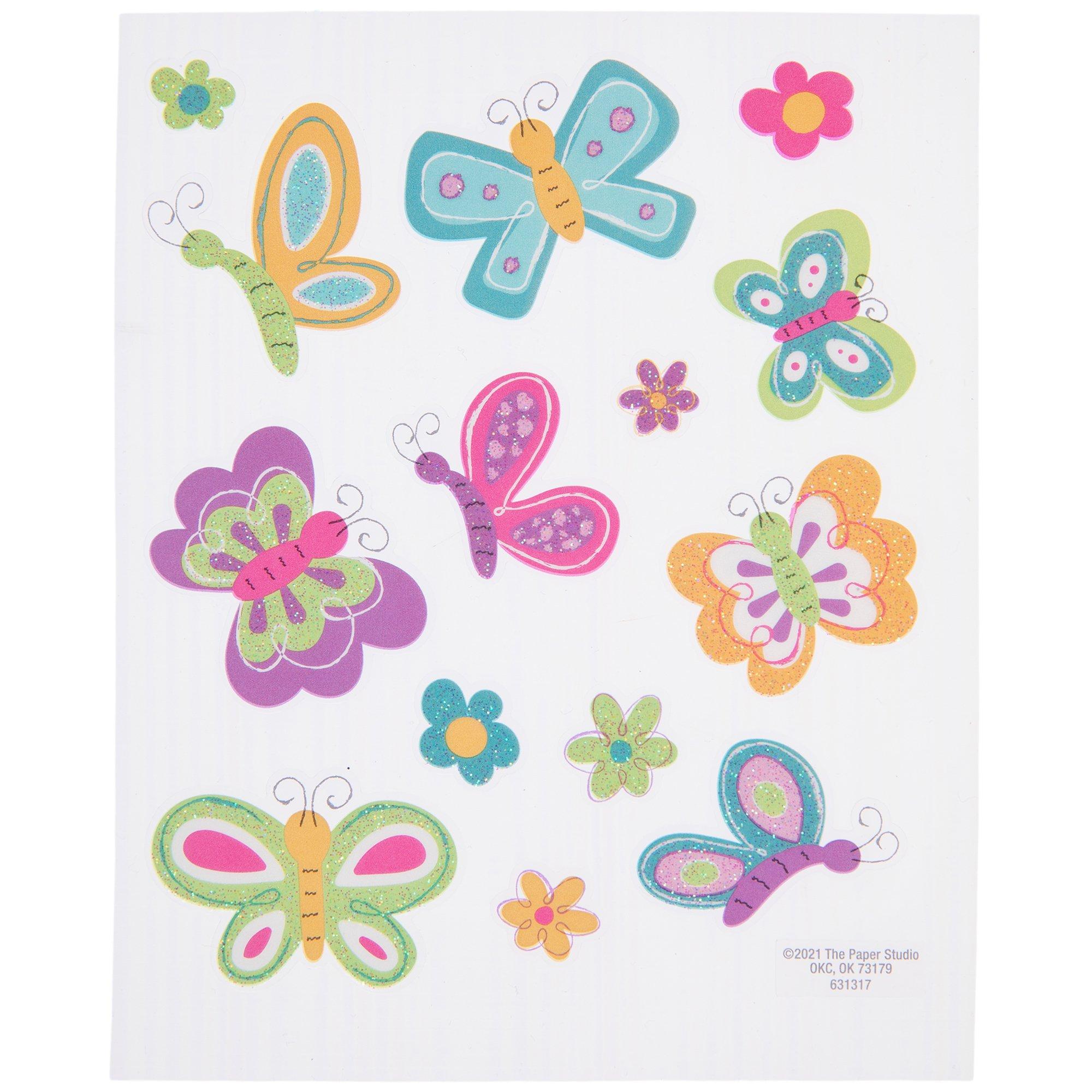Butterfly Glitter Stickers Hobby Lobby 631317